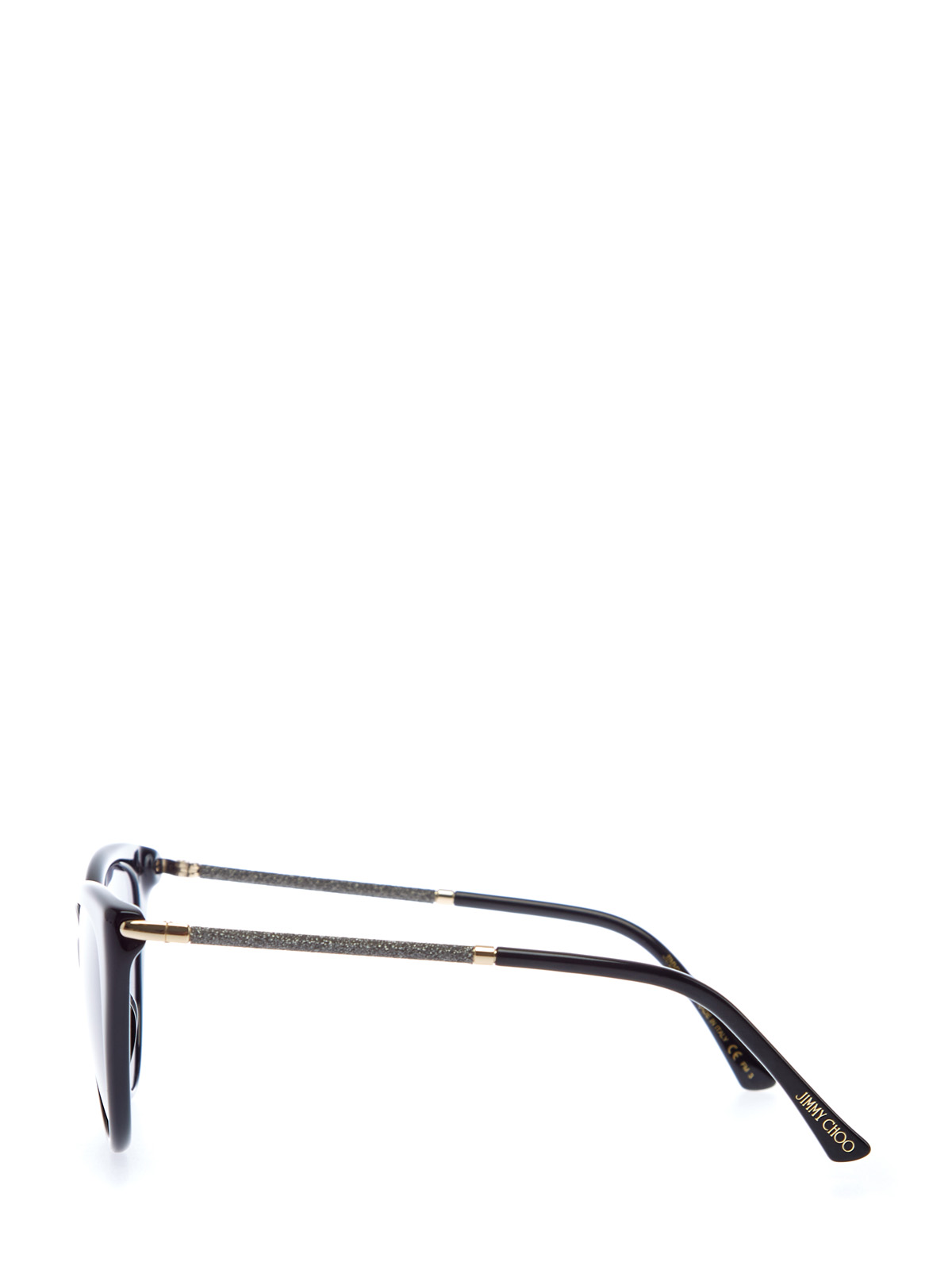 Очки Val в оправе кошачий глаз с мерцающими дужками JIMMY CHOO  (sunglasses), цвет черный - фото 3