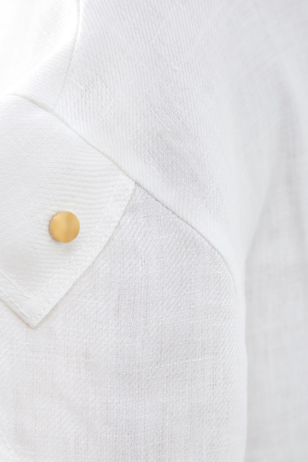 Льняная блуза с рукавами-оборками AGNONA, цвет белый, размер 40;44;42 - фото 6