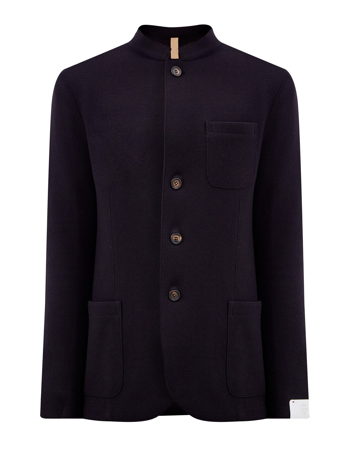 Укороченное пальто из шерсти с накладными карманами ELEVENTY, цвет черный, размер 48;50;52;54;56;58