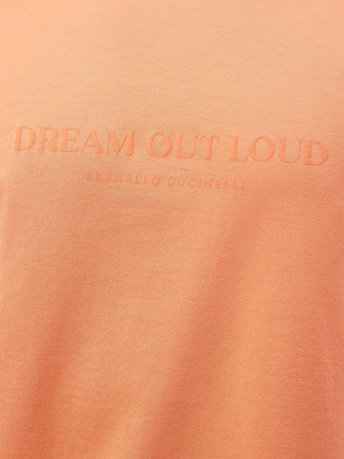 Футболка из хлопка джерси с принтом Dream Out Loud BRUNELLO CUCINELLI, цвет оранжевый, размер 54;56;46;52 - фото 3