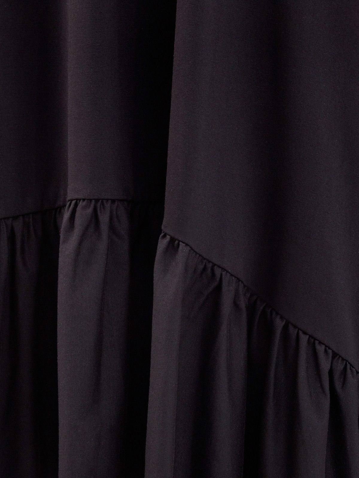 Хлопковое платье свободного кроя с асимметричным подолом RE VERA, цвет черный, размер S;M;L;XS - фото 5