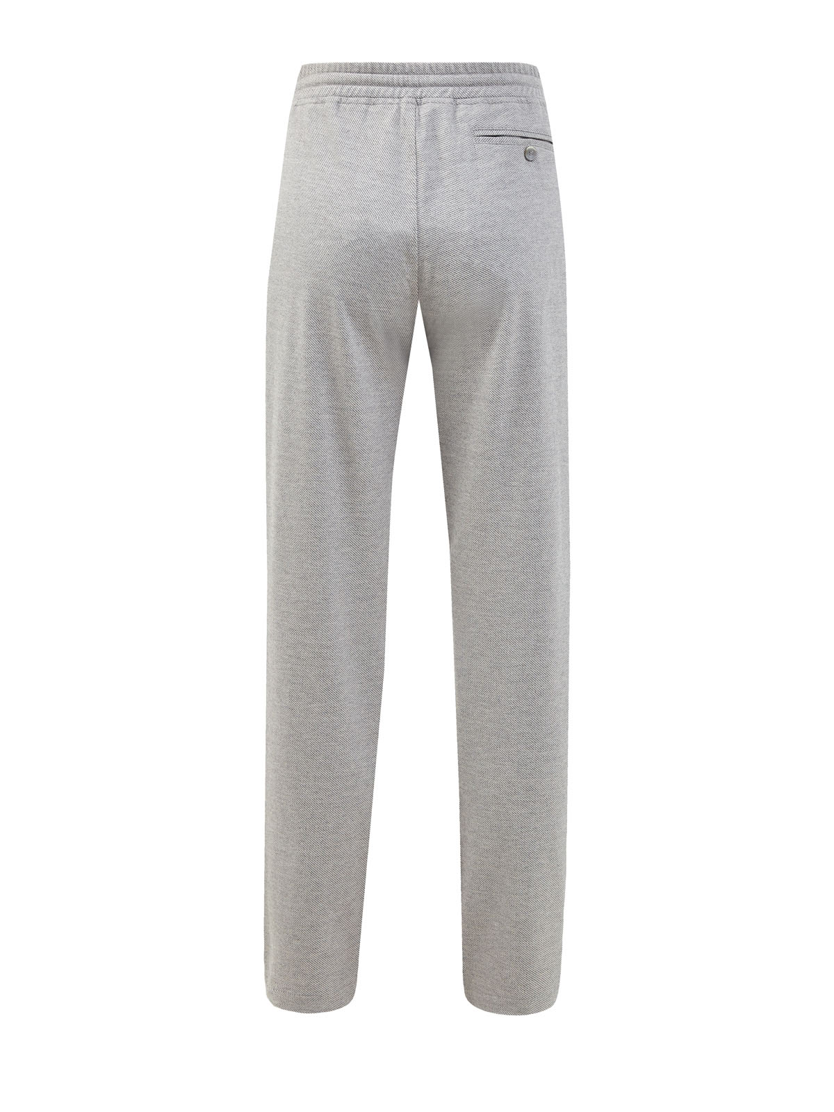 Хлопковые брюки с эластичным поясом на кулиске CAPOBIANCO, цвет серый, размер 54;56;58;60;52 - фото 2