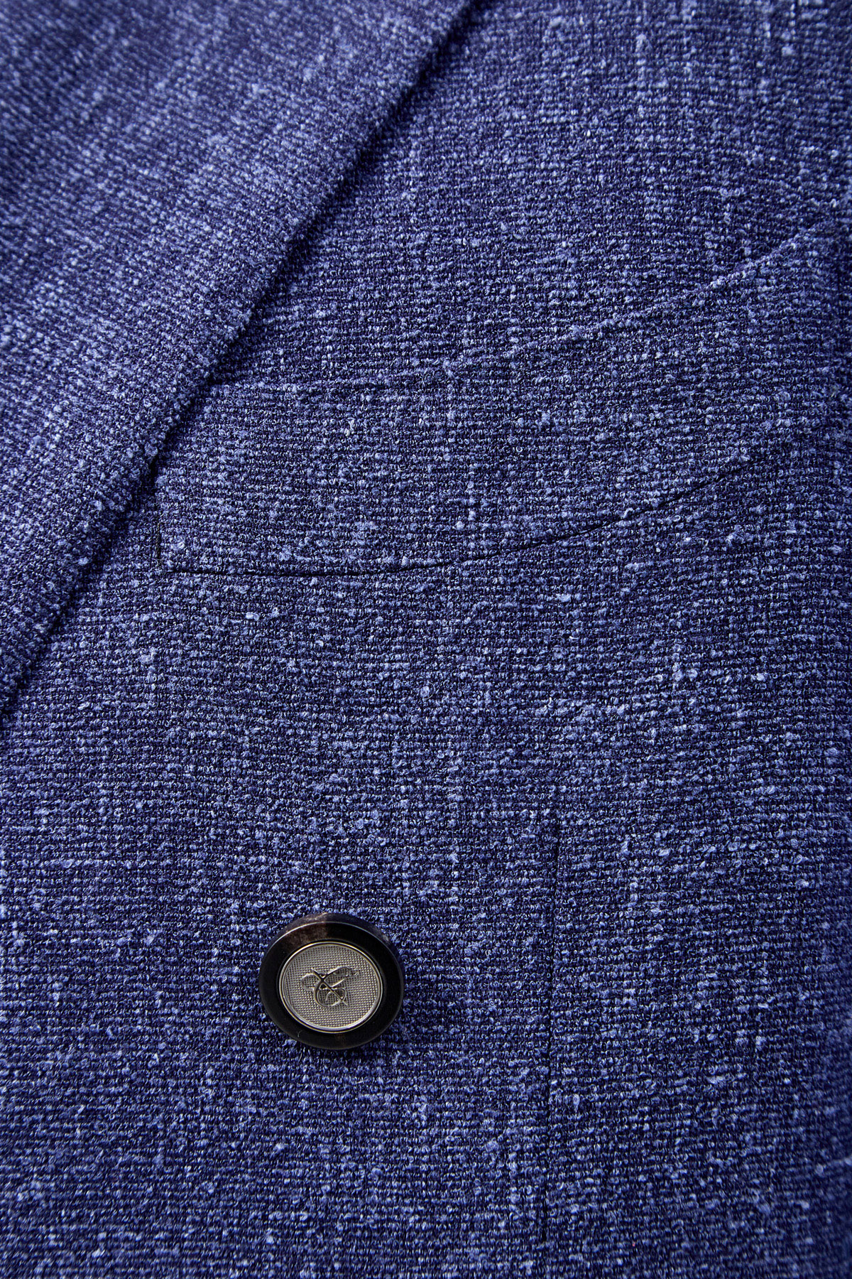Двубортный пиджак из шерсти и льна с фигурными лацканами CANALI, цвет синий, размер 48;50;54 - фото 5