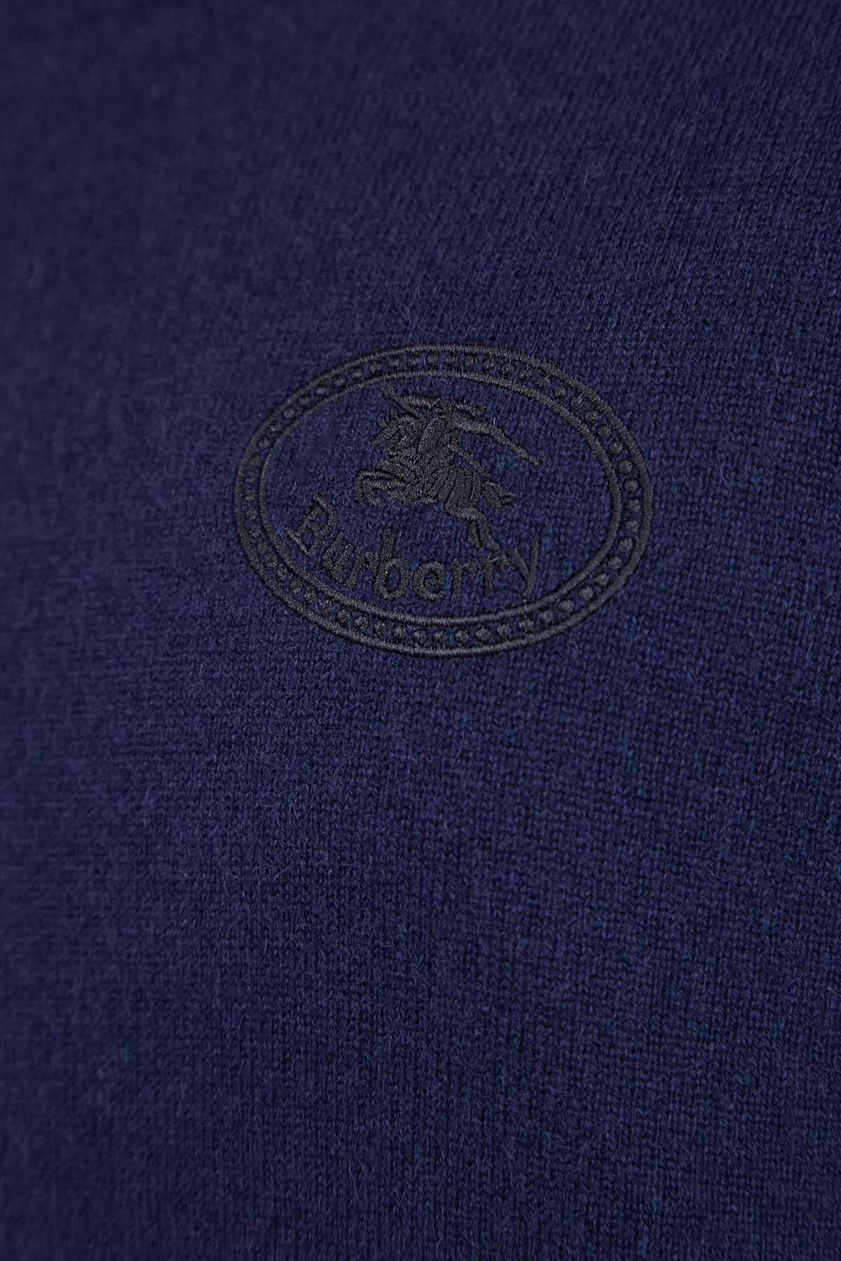 Однотонный кашемировый джемпер тонкой вязки BURBERRY, цвет синий, размер M;L;2XL - фото 5