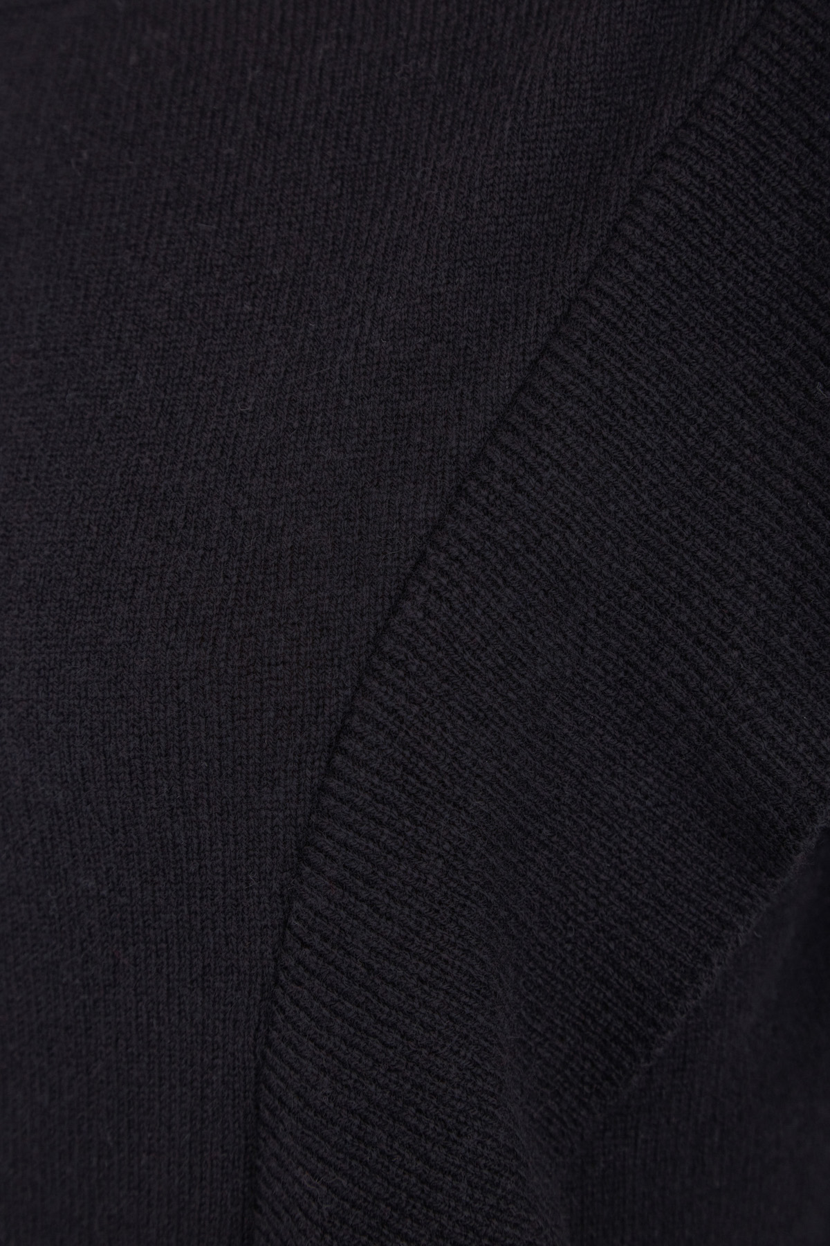 Джемпер из кашемировой пряжи с открытой линией плеч и оборками VALENTINO, цвет черный, размер 42 - фото 5