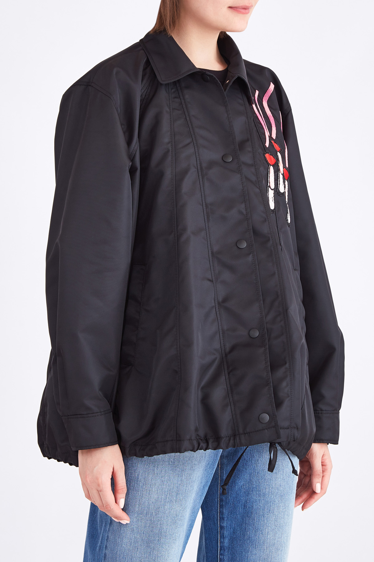 Куртка с объемными расшитыми вручную аппликациями VALENTINO, цвет черный, размер 40;42 - фото 3