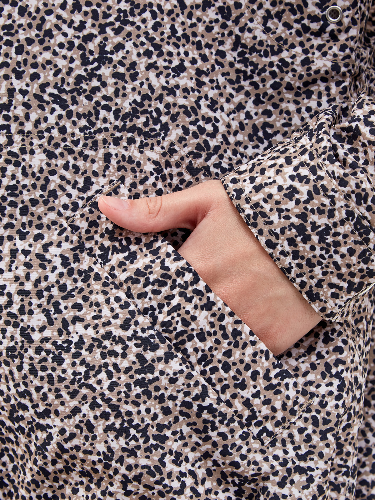 Ветровка из водонепроницаемой тафты с принтом Micro Camo