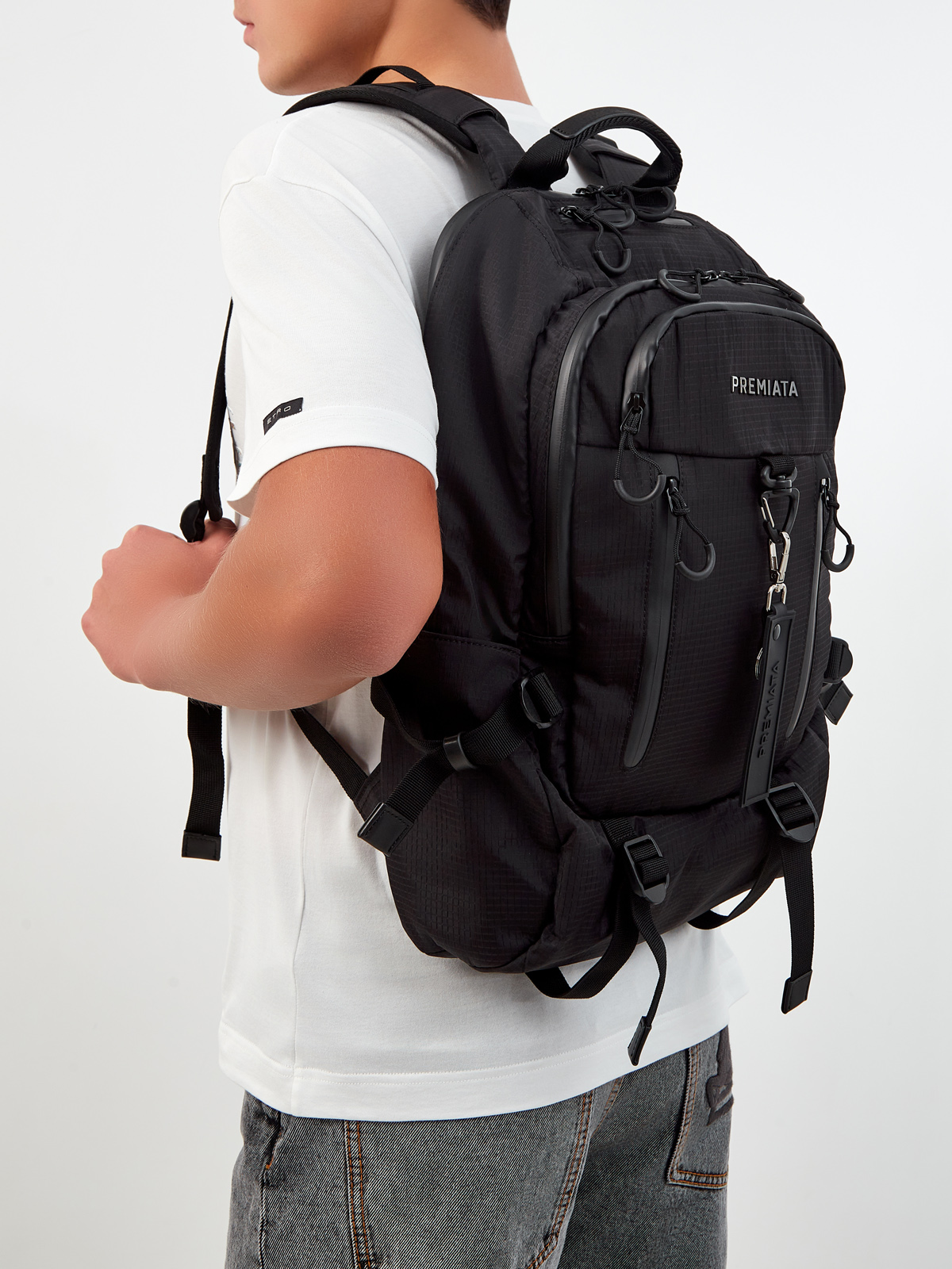 Рюкзак Ventura из водоотталкивающего габардина с отделением для ноутбука PREMIATA, цвет черный, размер S;M - фото 2