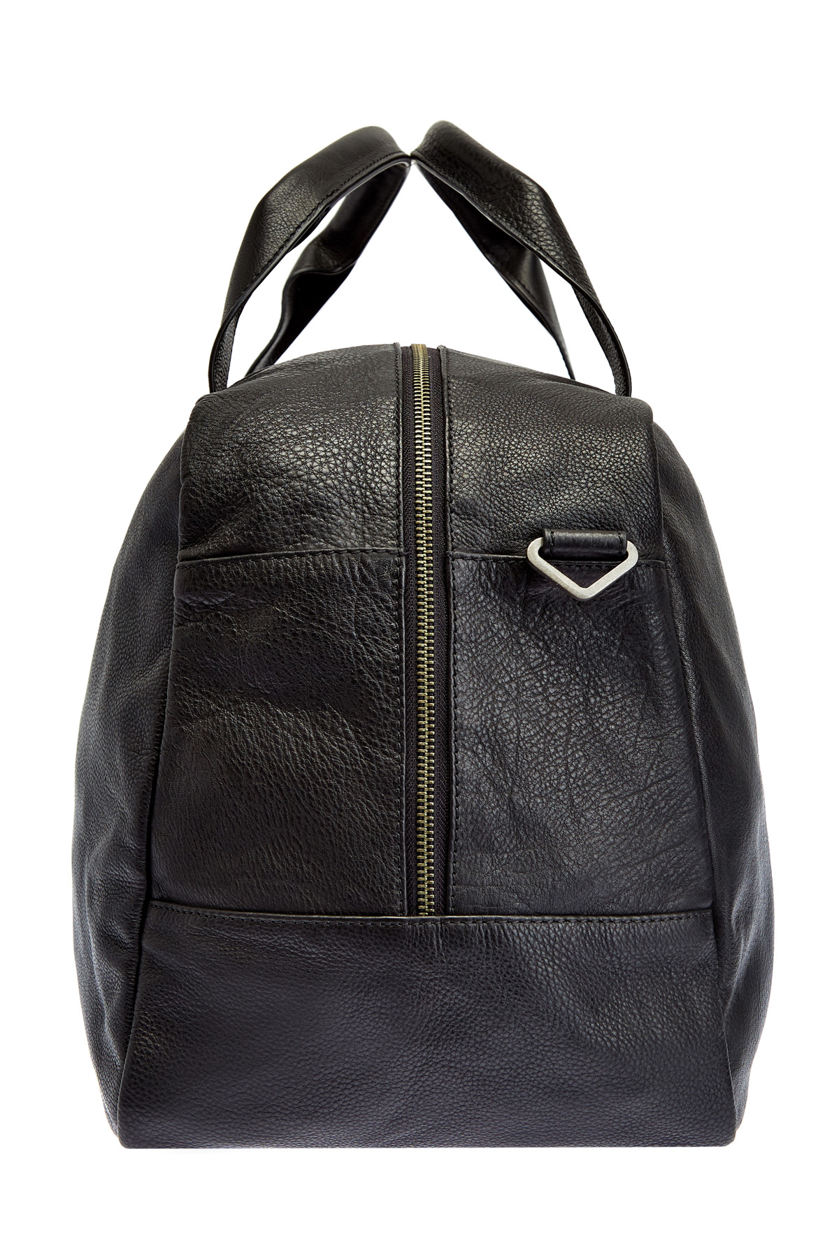 Дорожная сумка из текстурированной кожи с плечевым ремнем BIKKEMBERGS, цвет черный, размер 2XL;M - фото 4