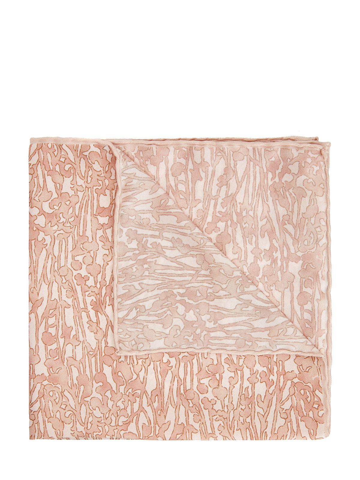 

Шелковый платок-паше ручной работы с принтом, Розовый, Шелковый платок-паше ручной работы с принтом