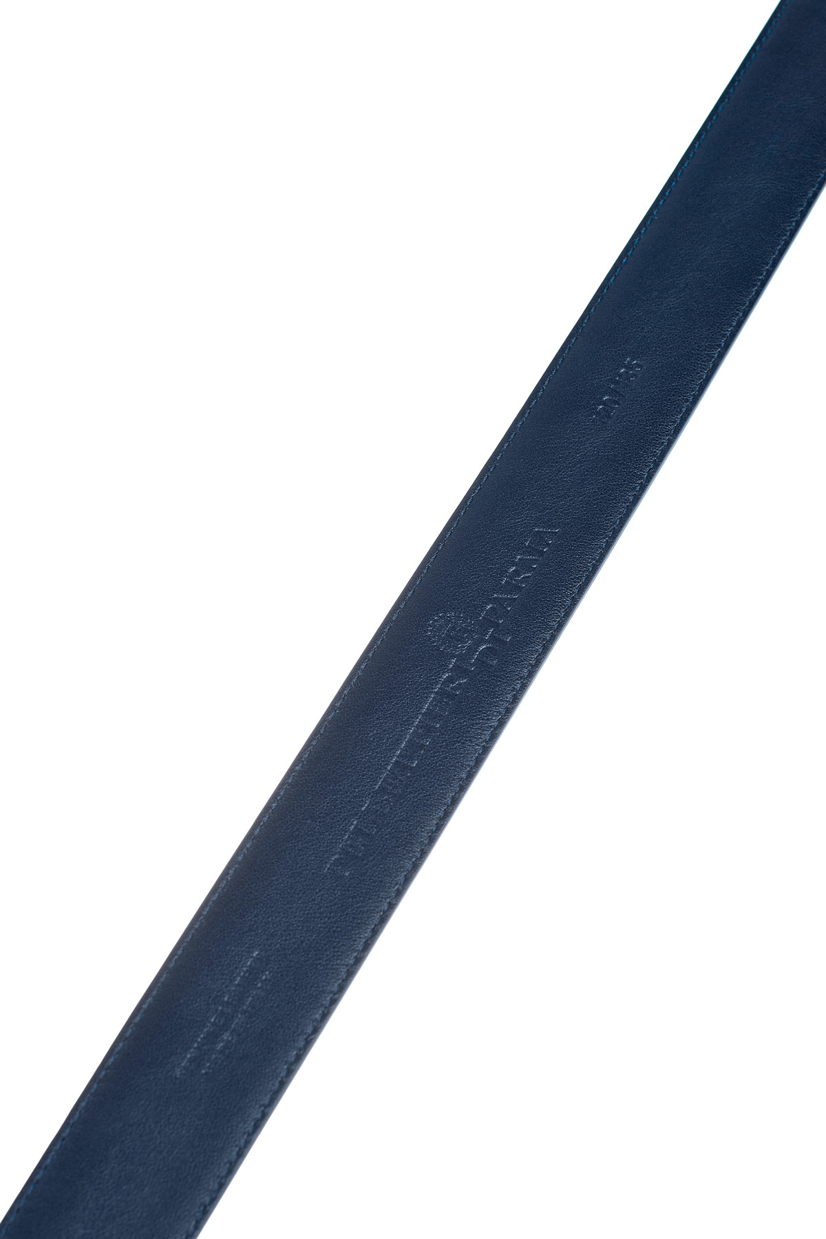 Кожаный ремень в оттенке индиго с эффектом патины PELLETTIERI DI PARMA, цвет синий - фото 5