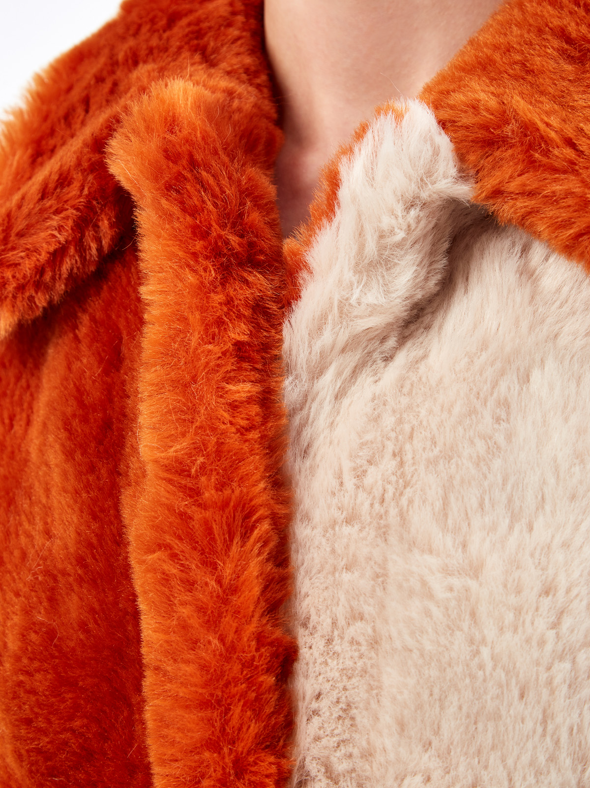 Шуба из экологически чистого меха KOBA® Fur Free Fur STELLA McCARTNEY, цвет мульти, размер 38;40 - фото 5