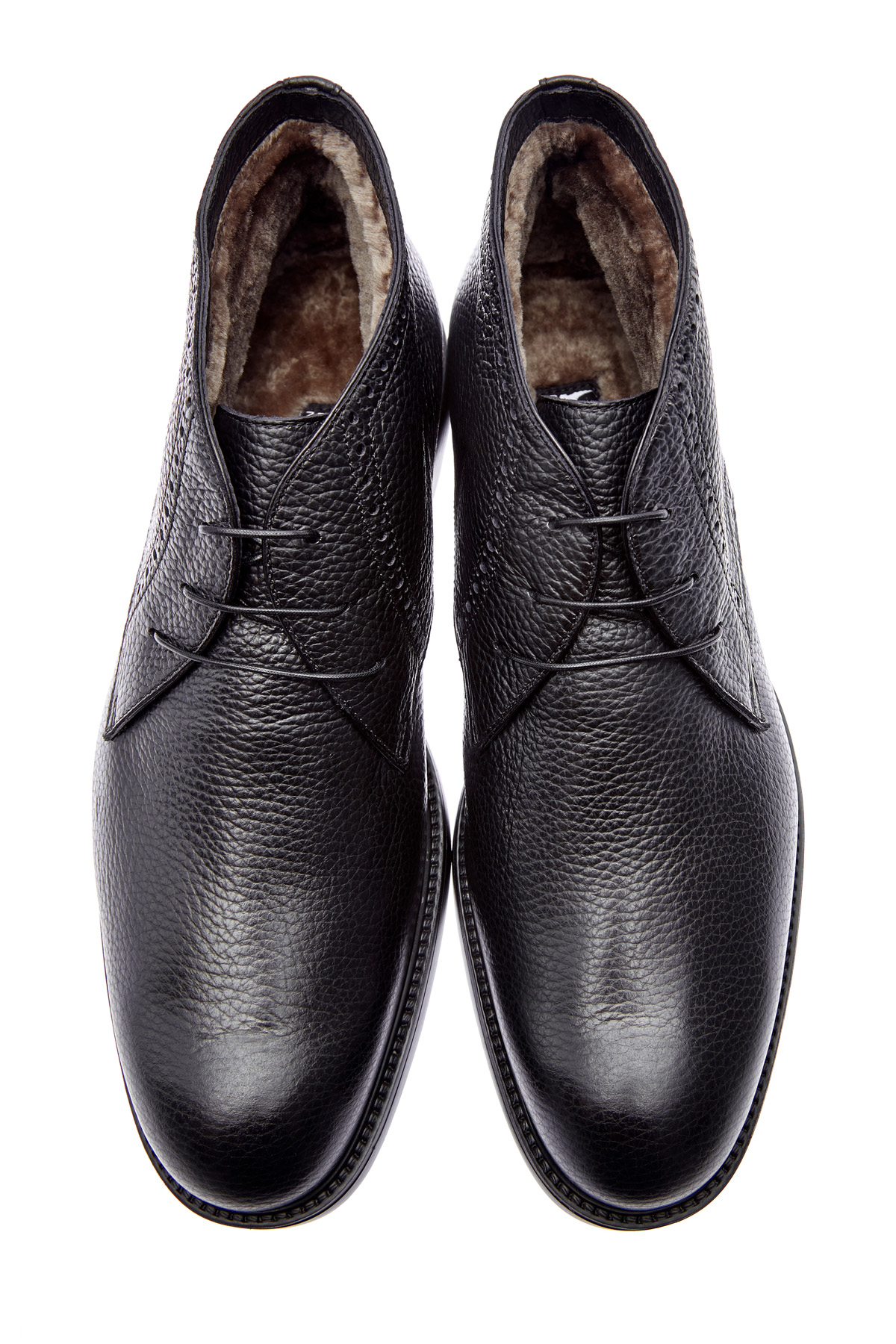 Высокие ботинки ручной работы на подкладке из меха MORESCHI, цвет черный, размер 41.5;43.5;44 - фото 5