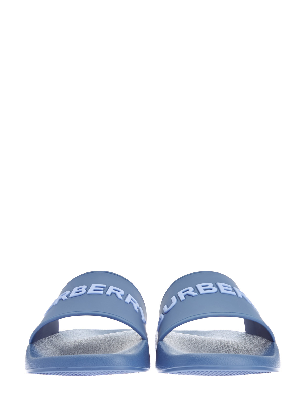 Шлепанцы из матового полимера с объемным логотипом BURBERRY, цвет синий, размер 6;7;8;9;10;11;12 - фото 6
