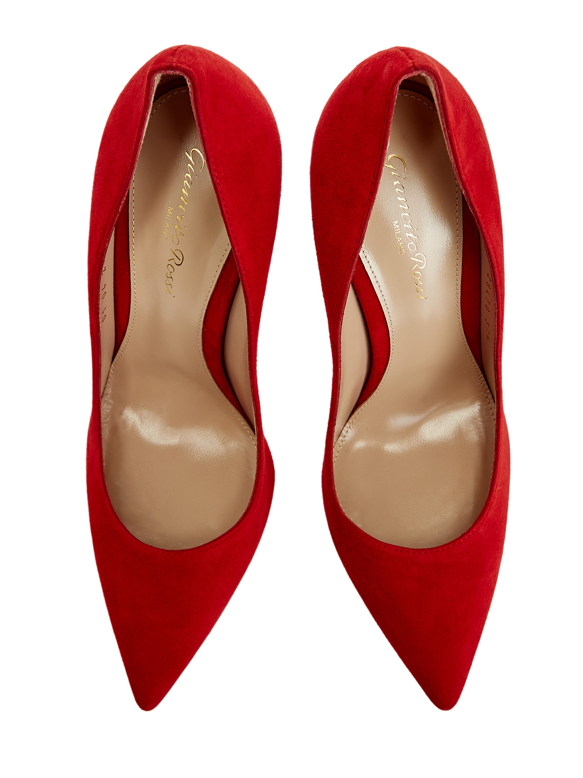 Высокие туфли Gianvito 105 из замши GIANVITO ROSSI, цвет красный, размер 36.5;37;37.5;38.5;39;39.5;40;40.5 - фото 4