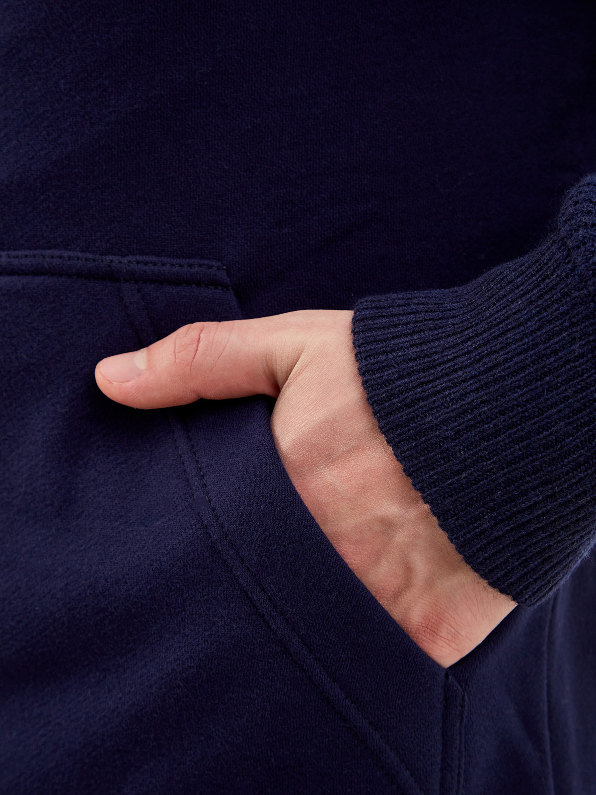 Хлопковая толстовка с рукавами из трикотажа в английскую резинку BRUNELLO CUCINELLI, цвет синий, размер 46;48;52;54 - фото 5