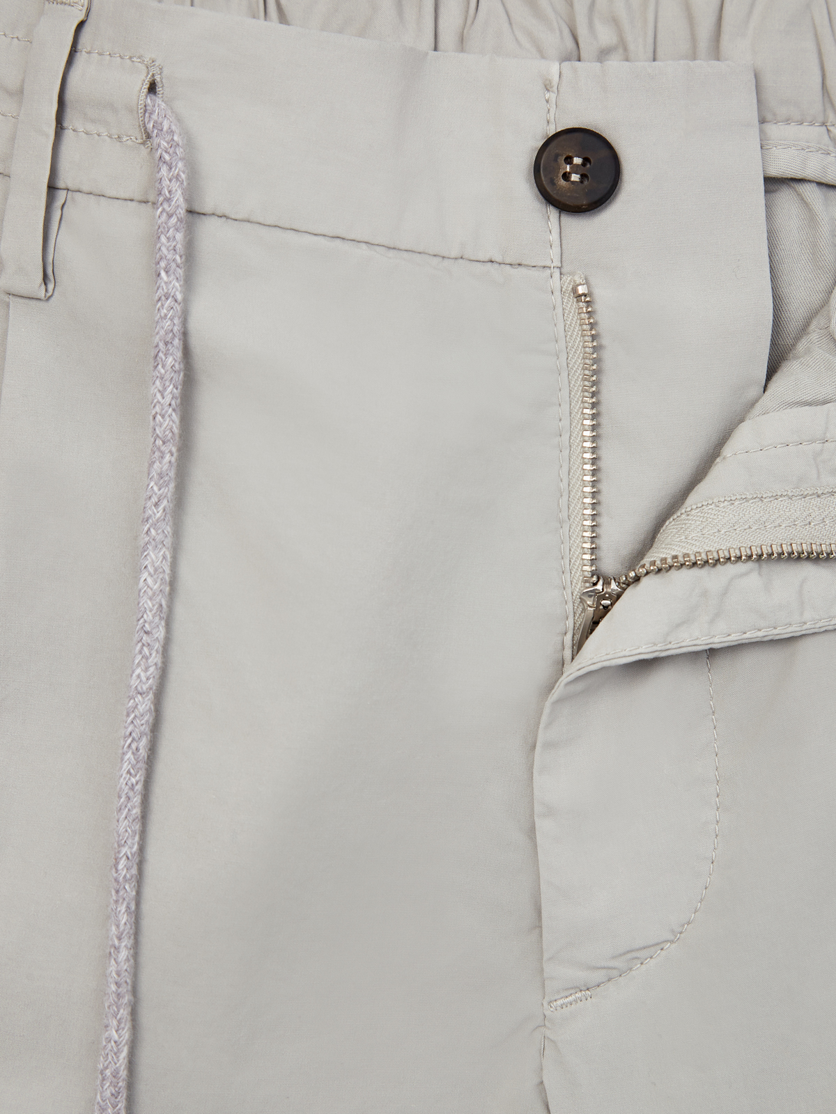 Хлопковые брюки с эластичным поясом на кулиске ELEVENTY, цвет серый, размер 46;50;52;54;58 - фото 6