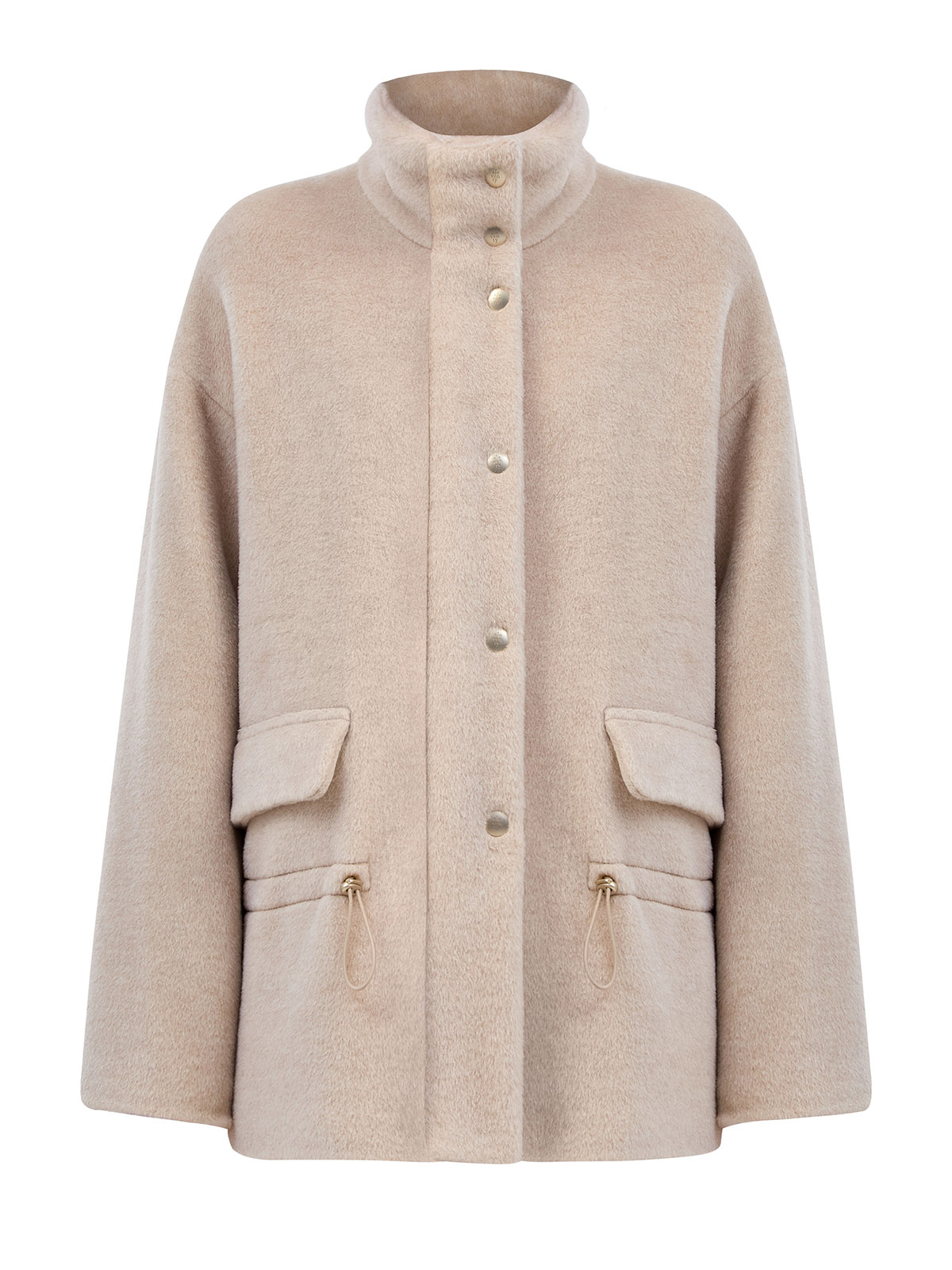 Полупальто из смесовой шерсти и кашемира с кулисками 287820₽