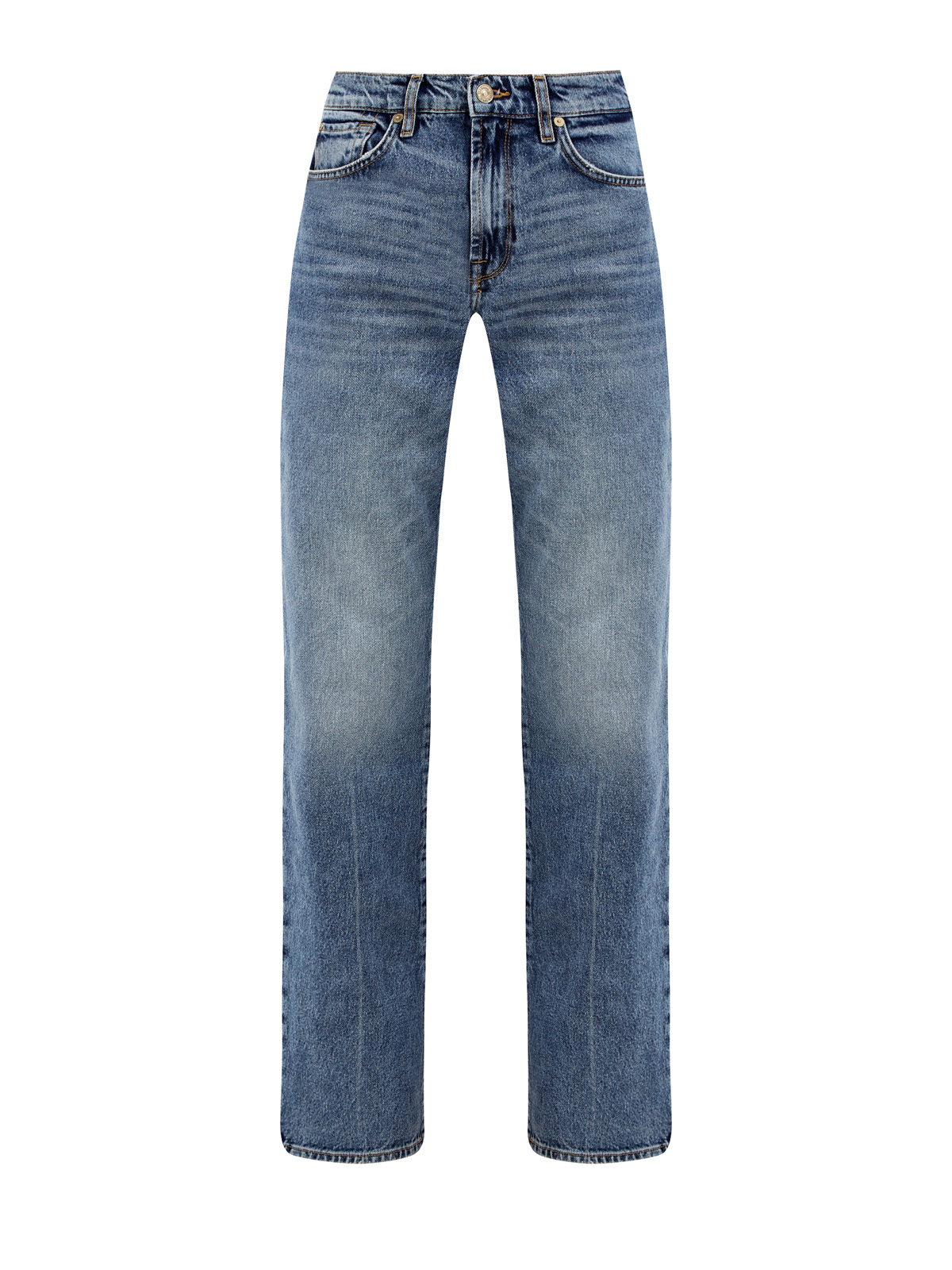 Прямые джинсы Tess из выбеленного денима 7 FOR ALL MANKIND, цвет синий, размер S;L;L - фото 1