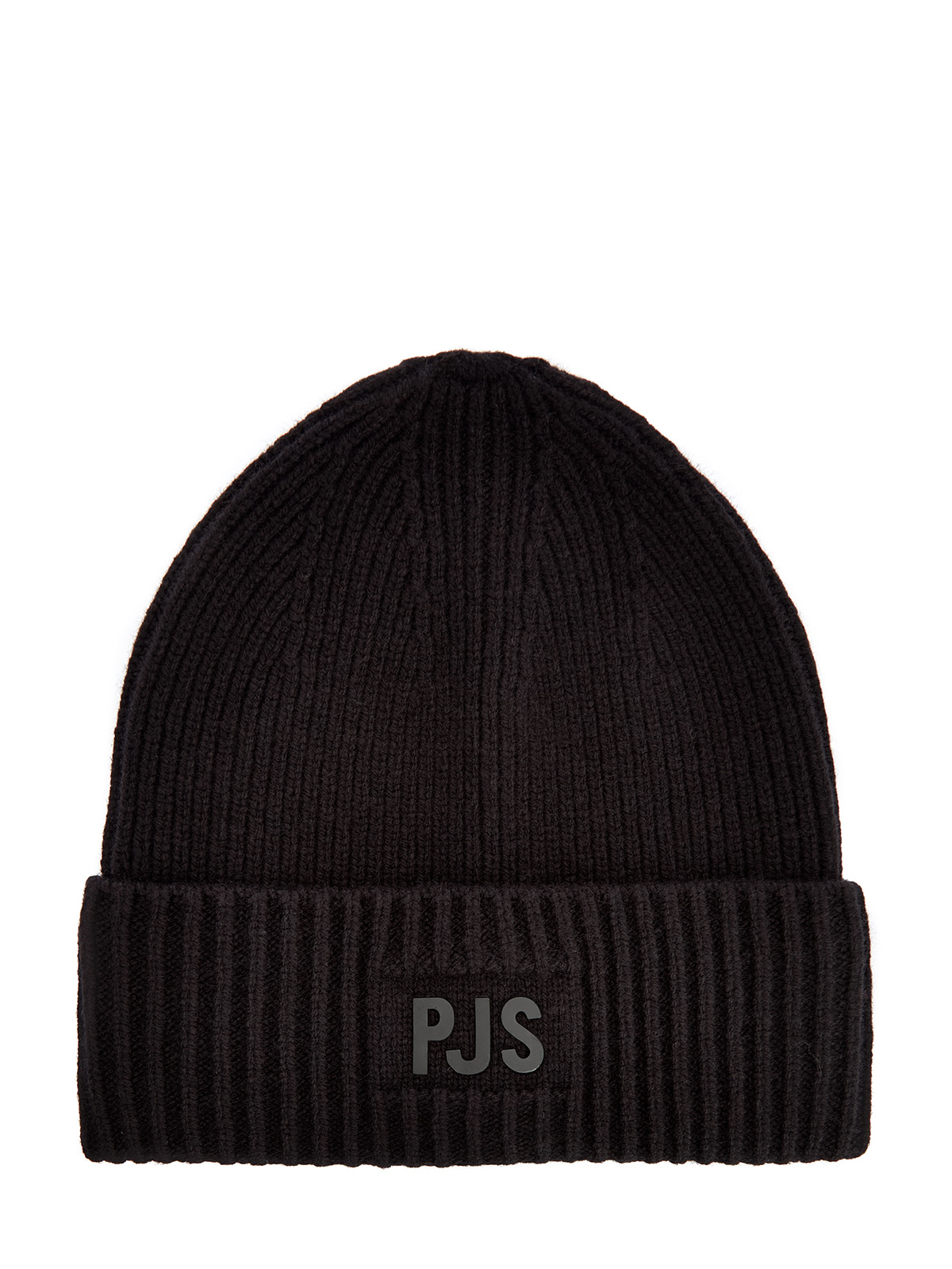 Шерстяная шапка эластичной вязки с логотипом 19500₽