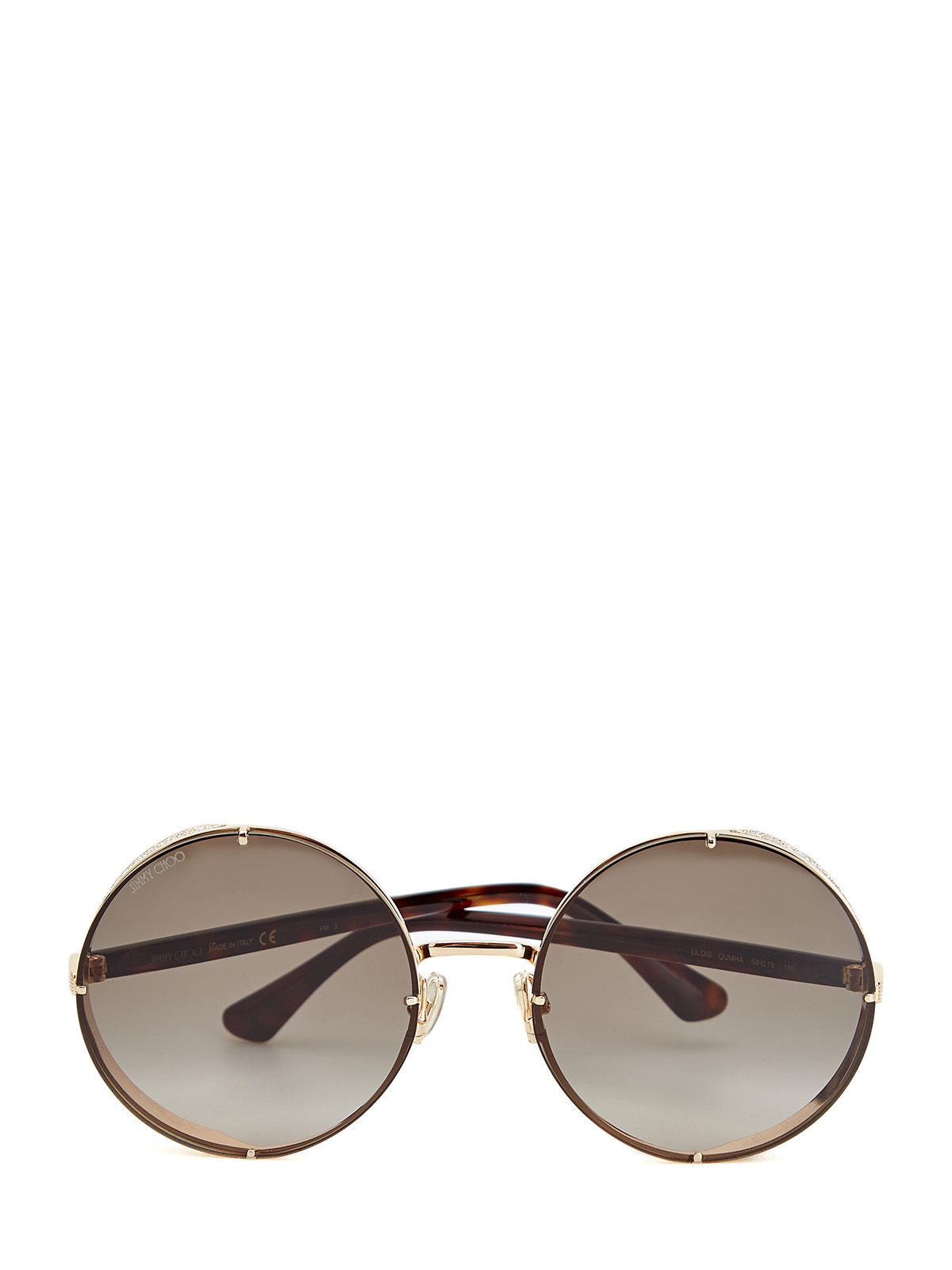 Очки Lilo в круглой оправе с мерцающим декором JIMMY CHOO  (sunglasses)