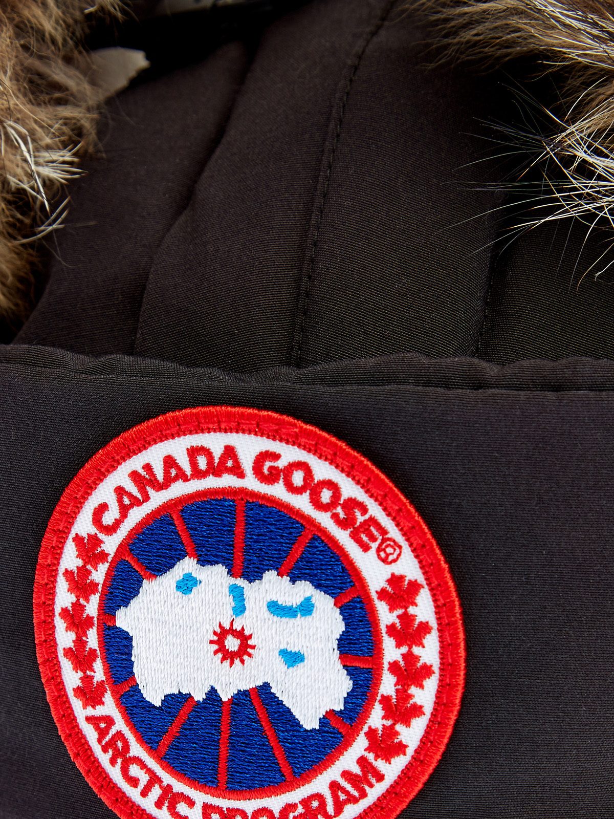 Шапка-трансформер из нейлона с мехом койота CANADA GOOSE, цвет черный, размер S;L - фото 4