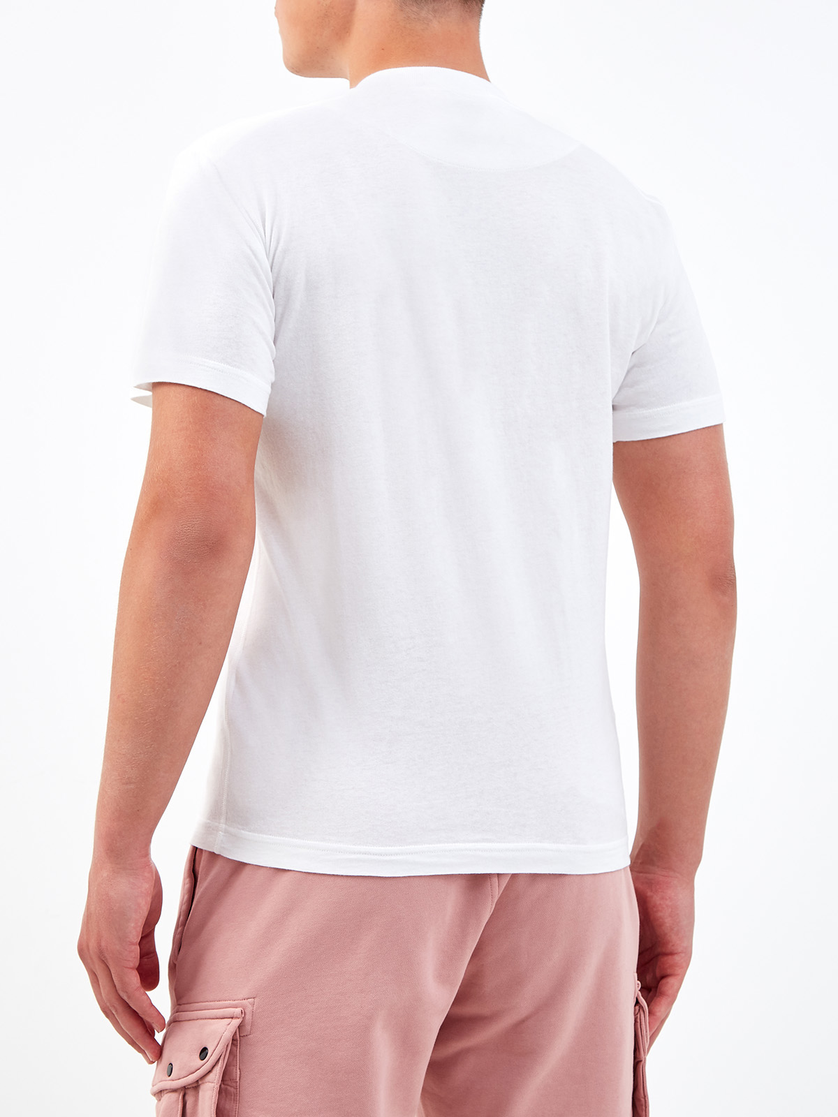 Белая футболка из хлопка с V-образным вырезом STONE ISLAND, цвет белый, размер S;M;L;XL;2XL;3XL - фото 4