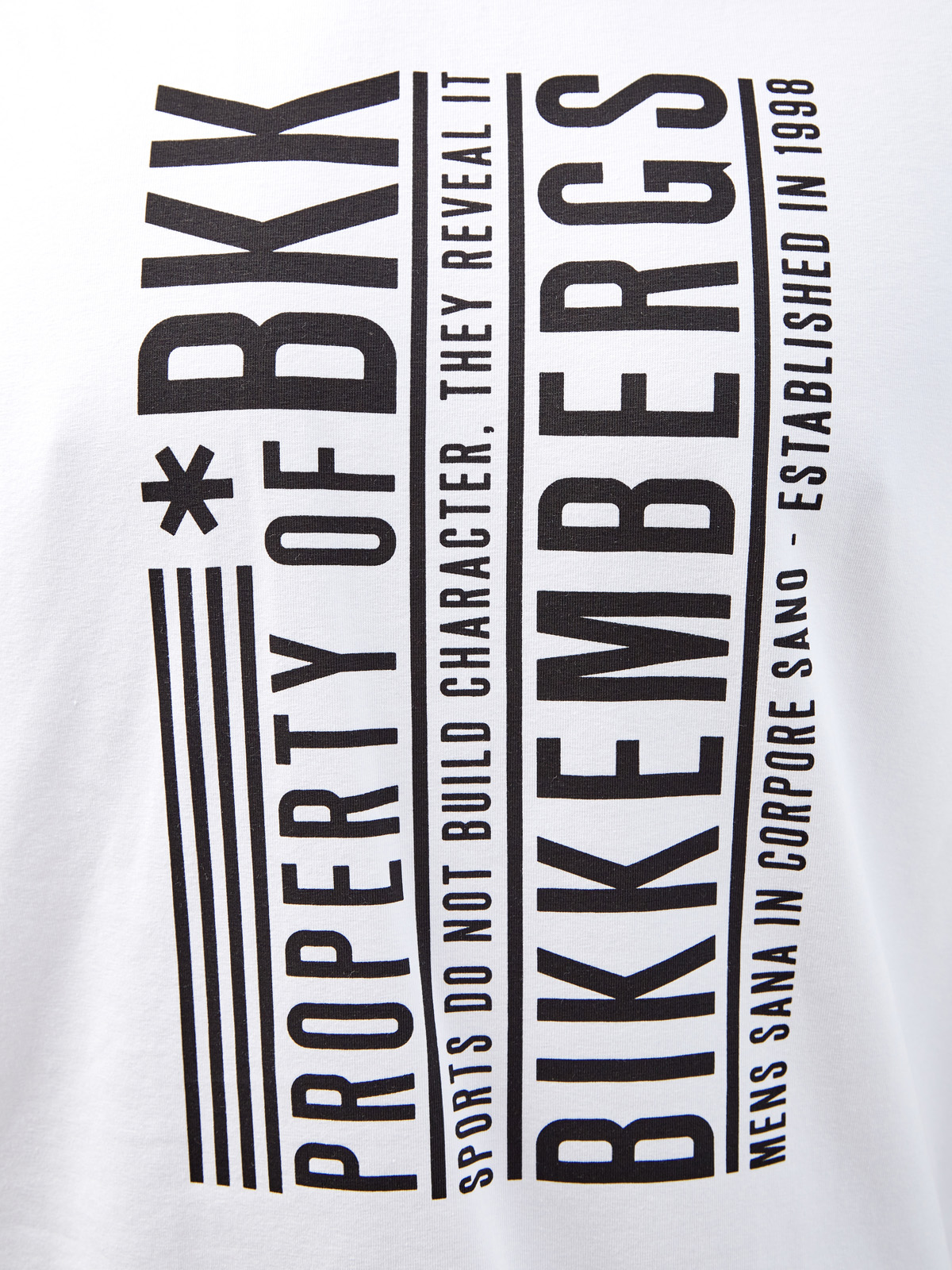 Хлопковая футболка с контрастным принтом Property of BKK BIKKEMBERGS, цвет белый, размер S;L;M - фото 5