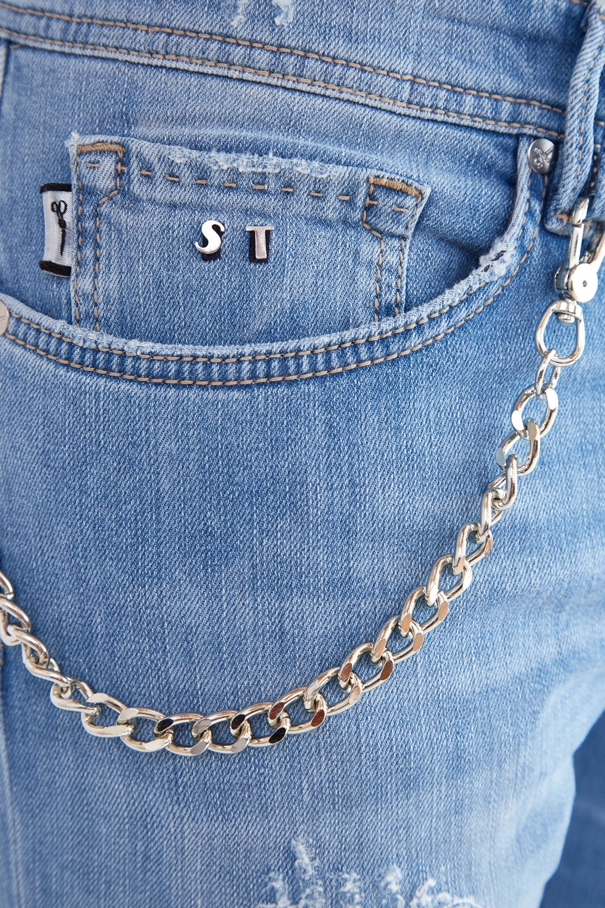 джинсы SARTORIA TRAMAROSSA, цвет голубой, размер 54;50;52 - фото 6