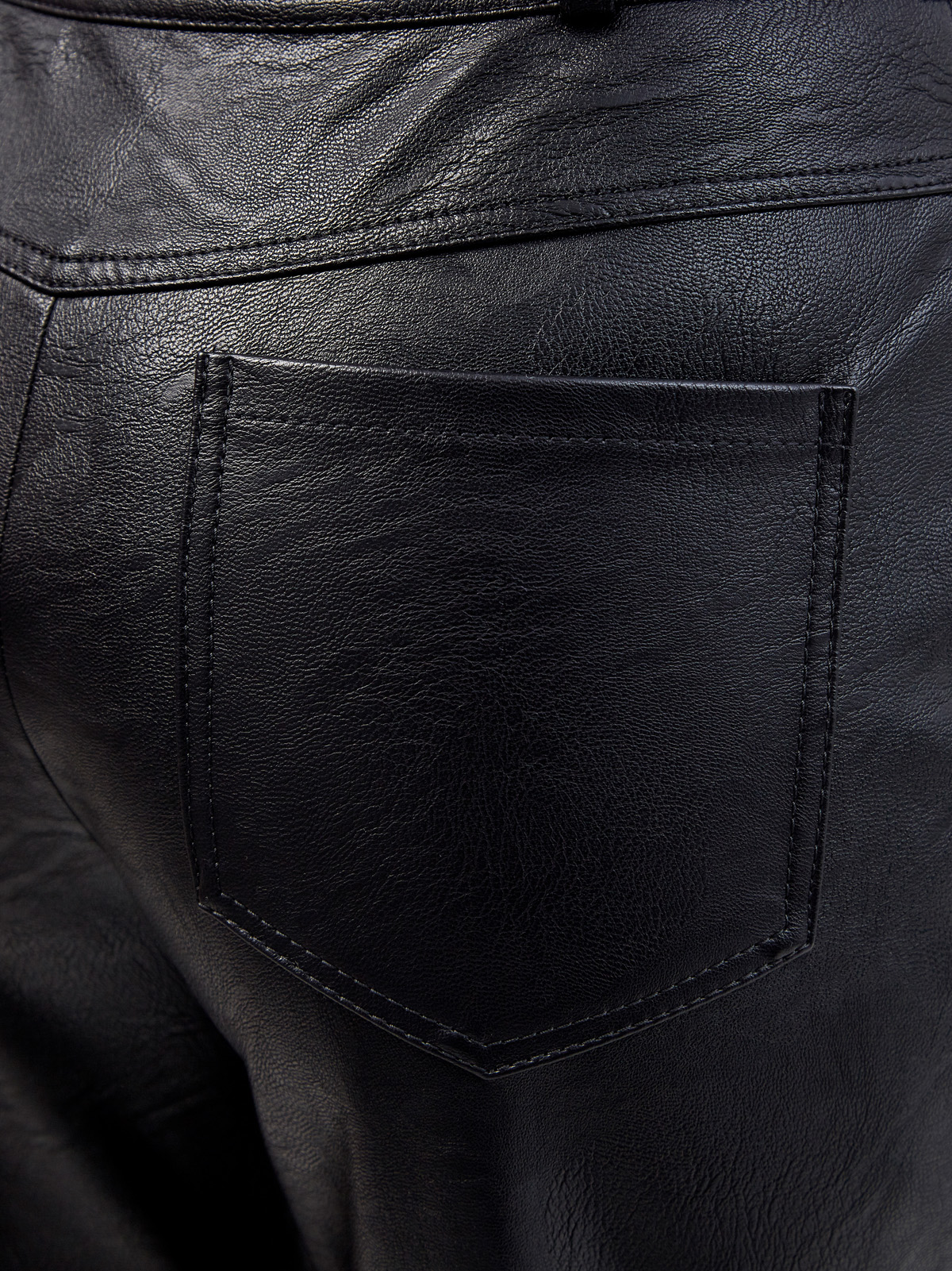 Монохромные брюки из эко-кожи Skin Free Skin STELLA McCARTNEY, цвет черный, размер XS;S - фото 6