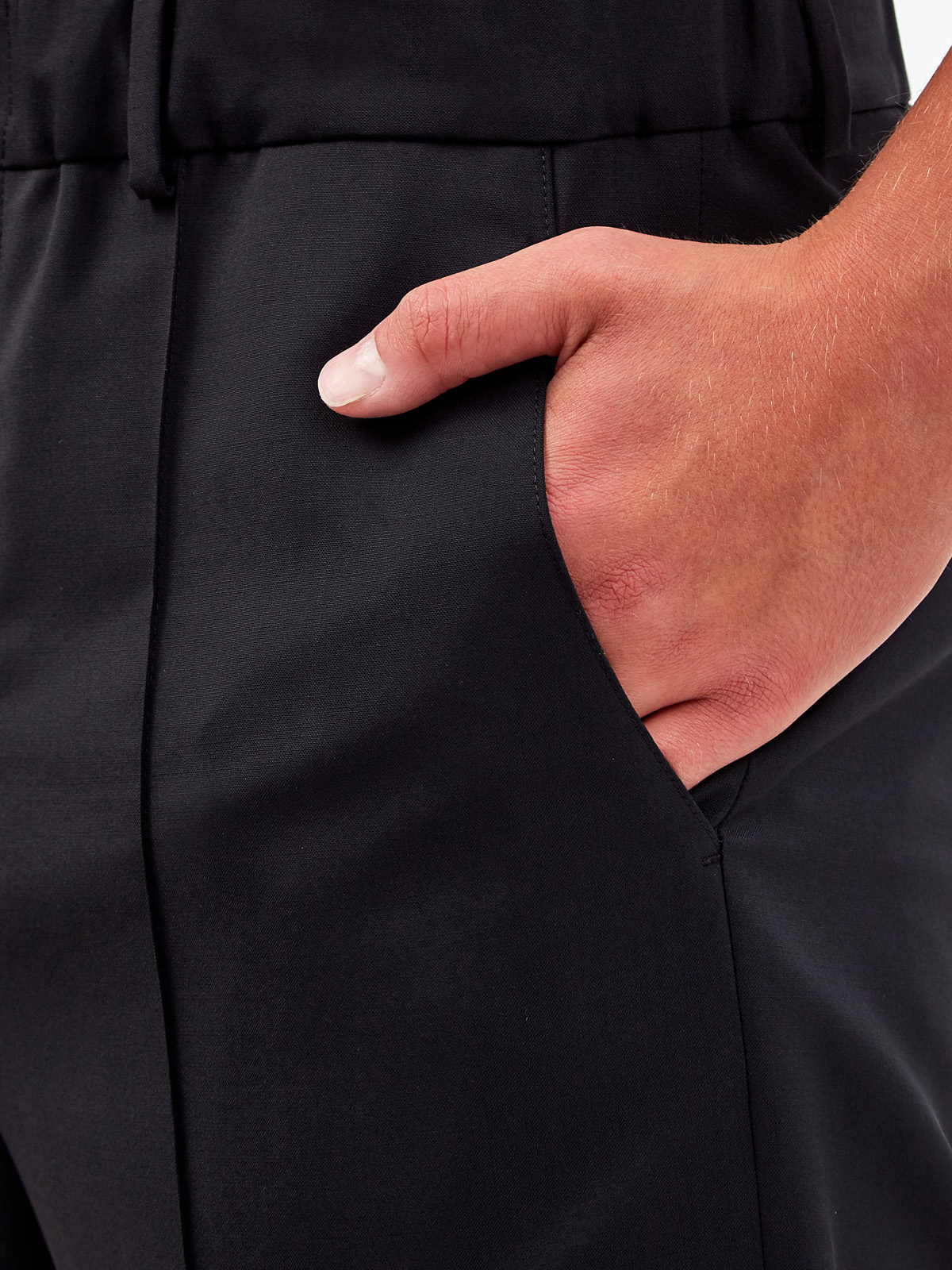 Прямые брюки в стиле smart casual  из шерсти и мохера VALENTINO, цвет черный, размер 48;50;52;46 - фото 5