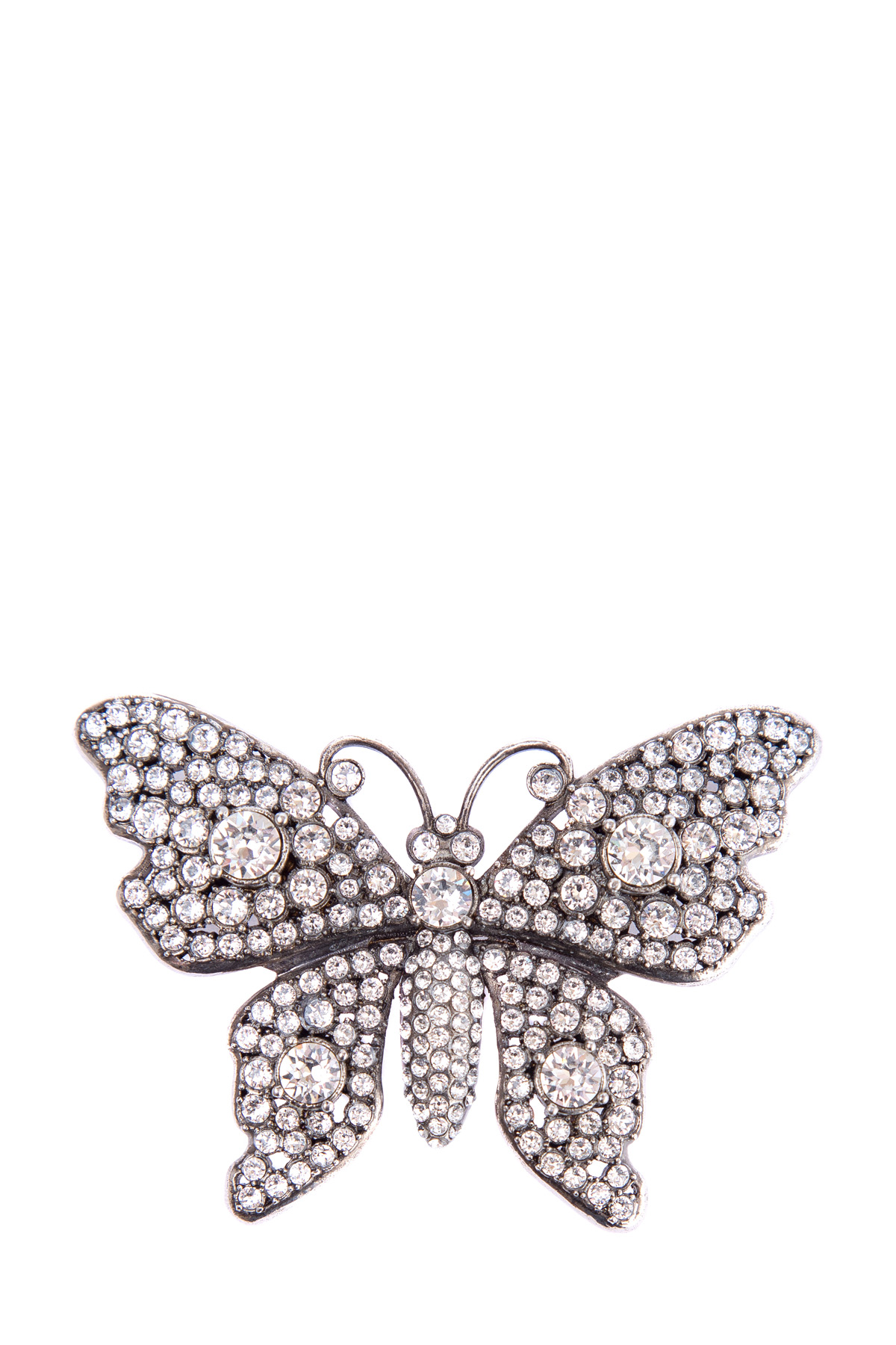 

Брошь в виде бабочки, инкрустированной множеством хрустальных кристаллов разного размера