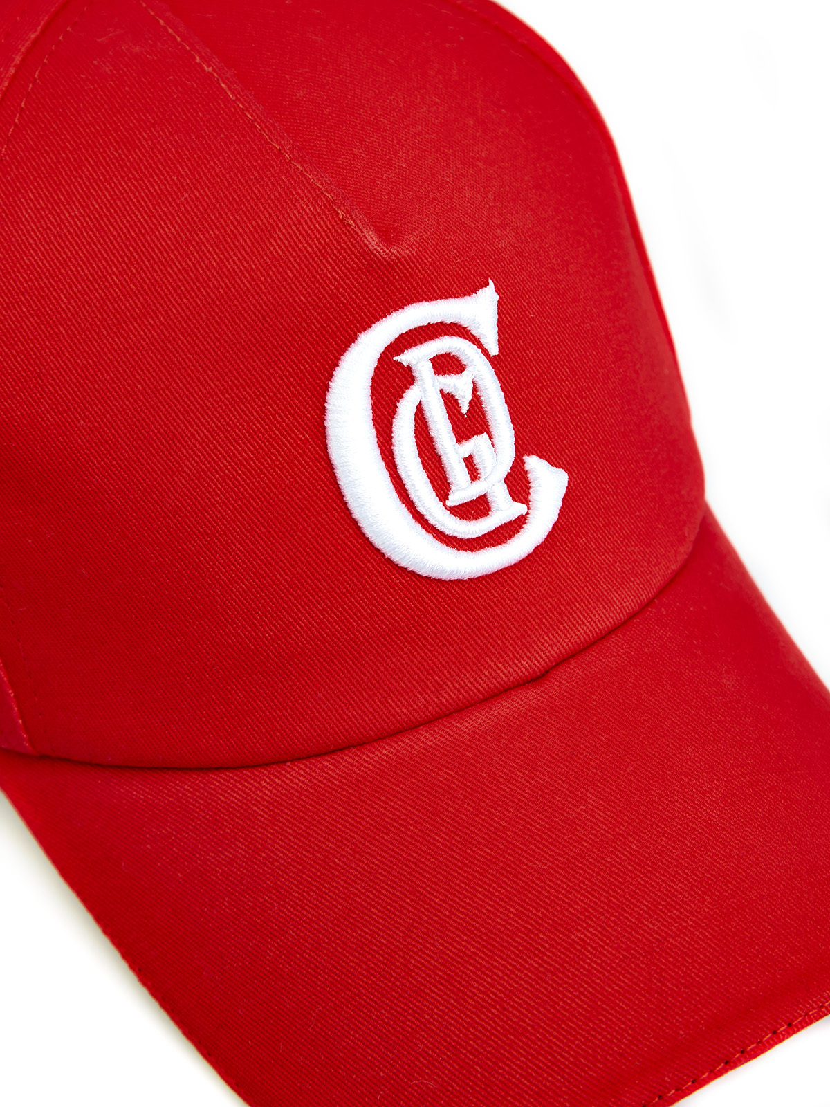 Бейсболка из хлопкового габардина с контрастной вышивкой CUDGI, цвет красный, размер 58;59;60 - фото 4