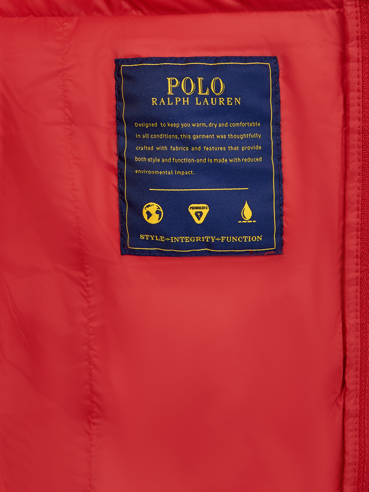 Компактная куртка из нейлона PrimaLoft® ThermoPlume™ POLO RALPH LAUREN, цвет красный, размер L;M;S - фото 6