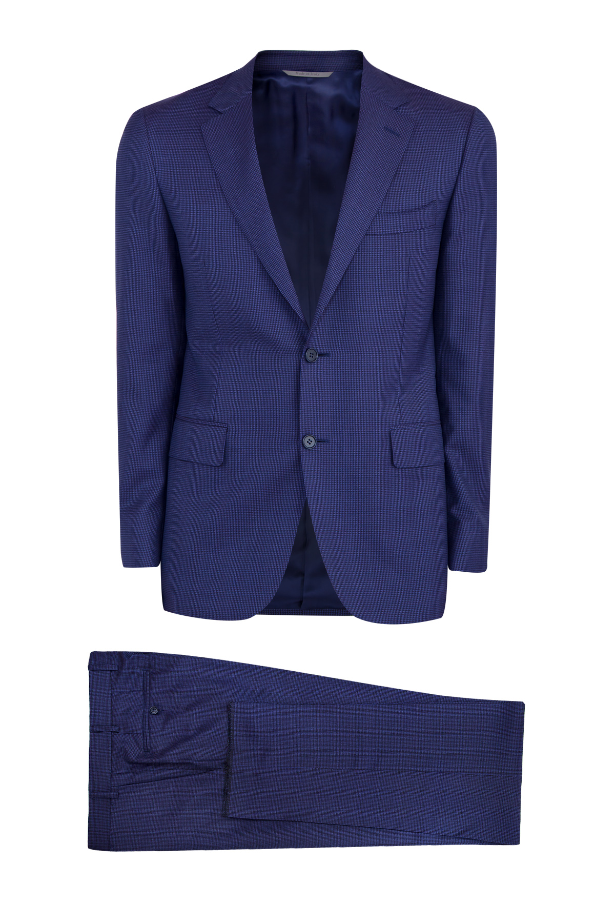 Классический костюм с микро-принтом CANALI, цвет синий, размер 54 - фото 1