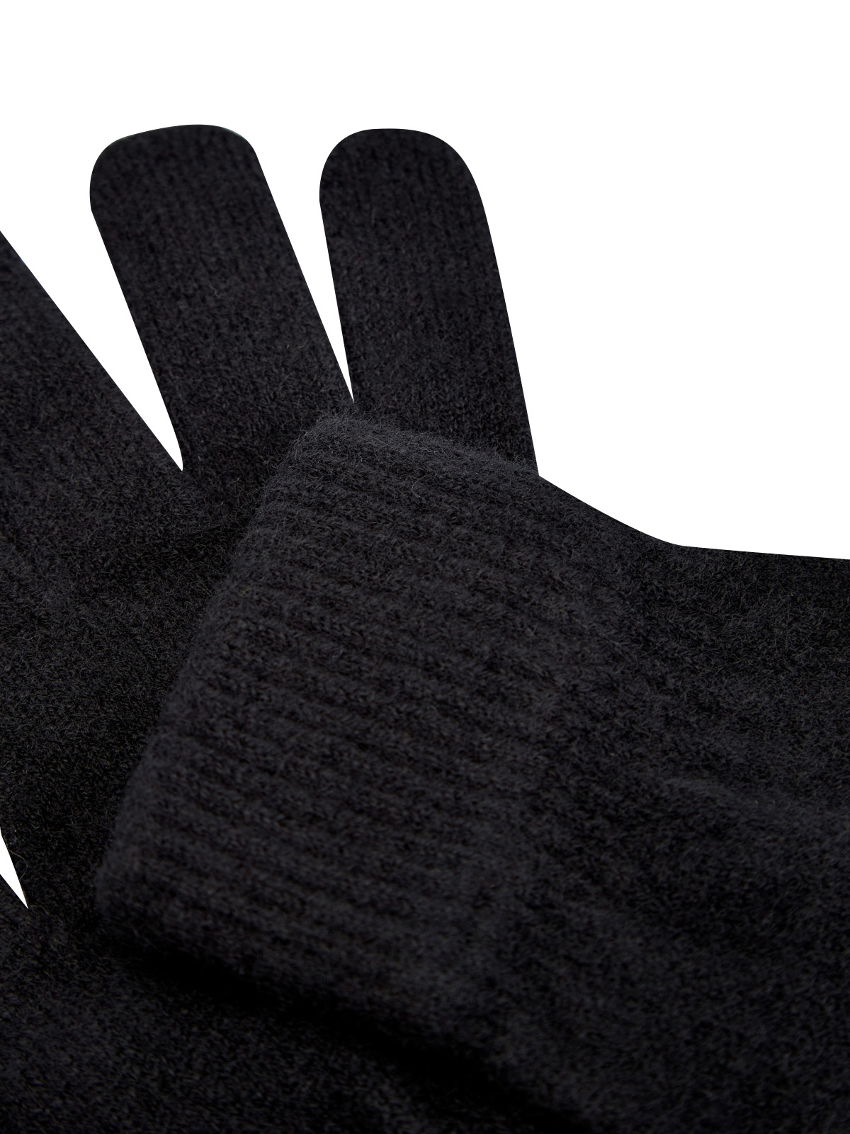 Перчатки из кашемира с манжетами в английскую резинку YVES SALOMON, цвет черный, размер 41;42;43.5;44;45 - фото 3