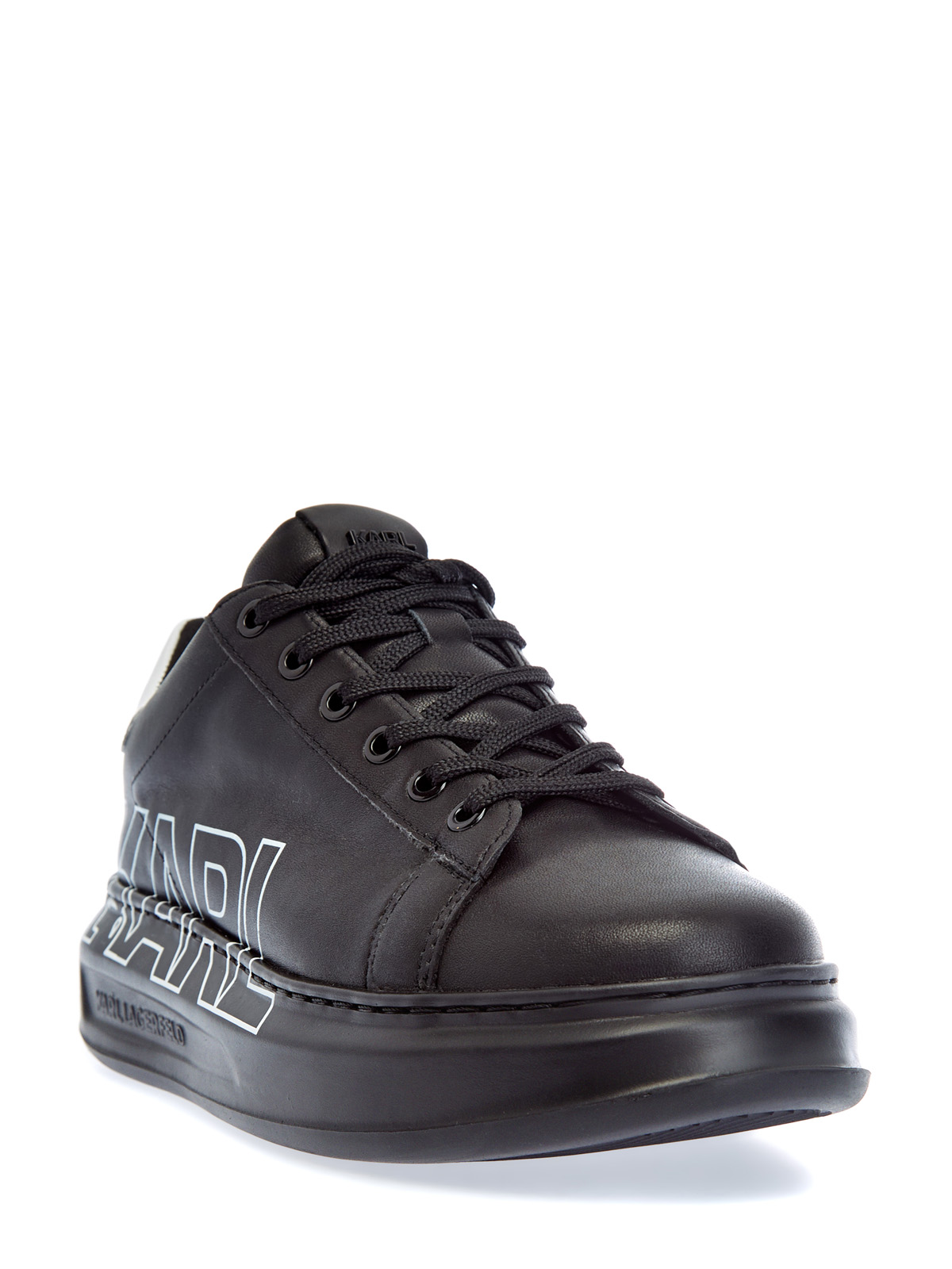 Кожаные кроссовки Kapri Karl с логотипом Outline KARL LAGERFELD, цвет черный, размер 37;39;41;42;38;40 - фото 3