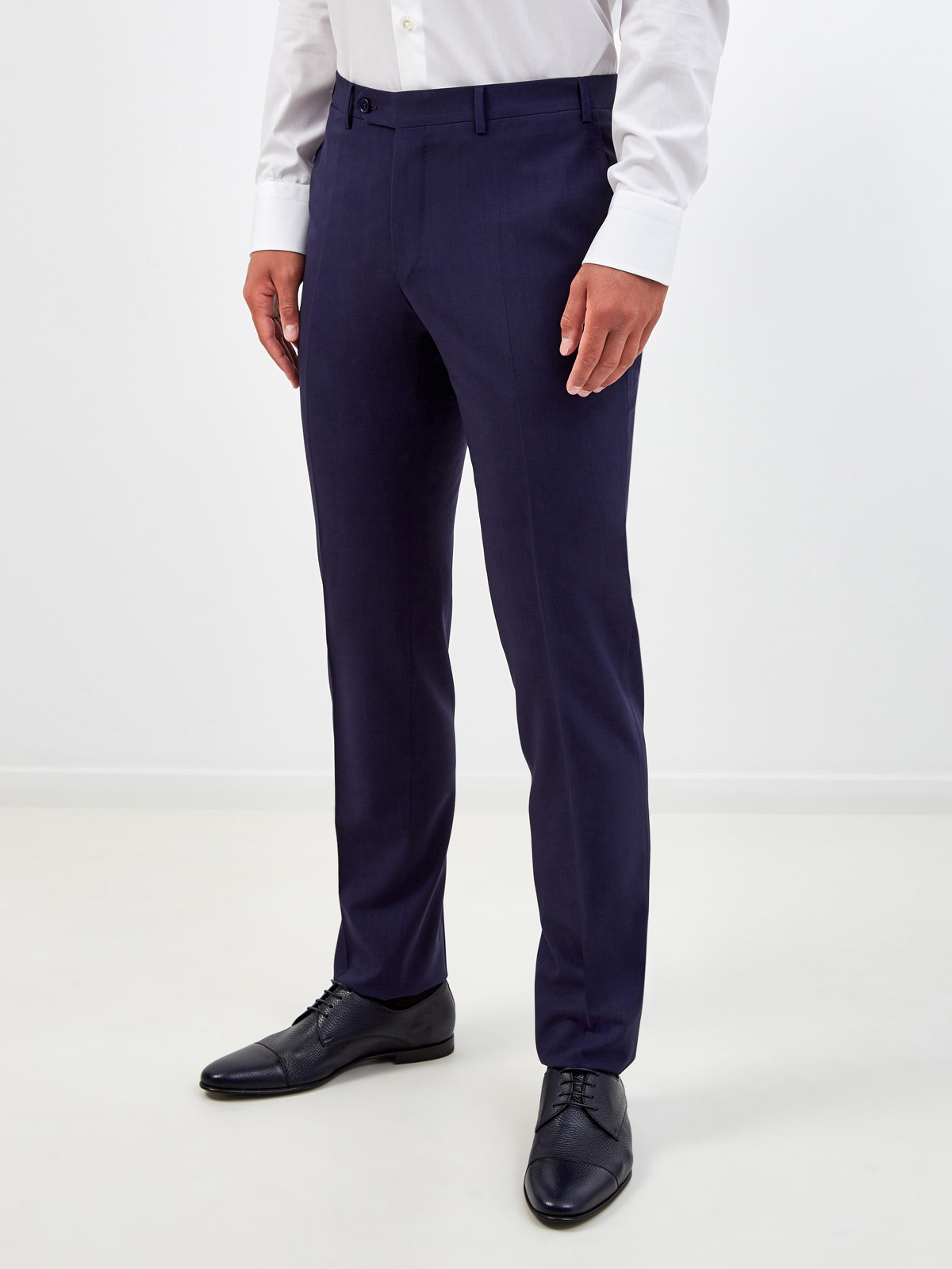 Классические брюки из тонкой шерстяной ткани CANALI, цвет синий, размер 50;52;56;58;60;62;48 - фото 3