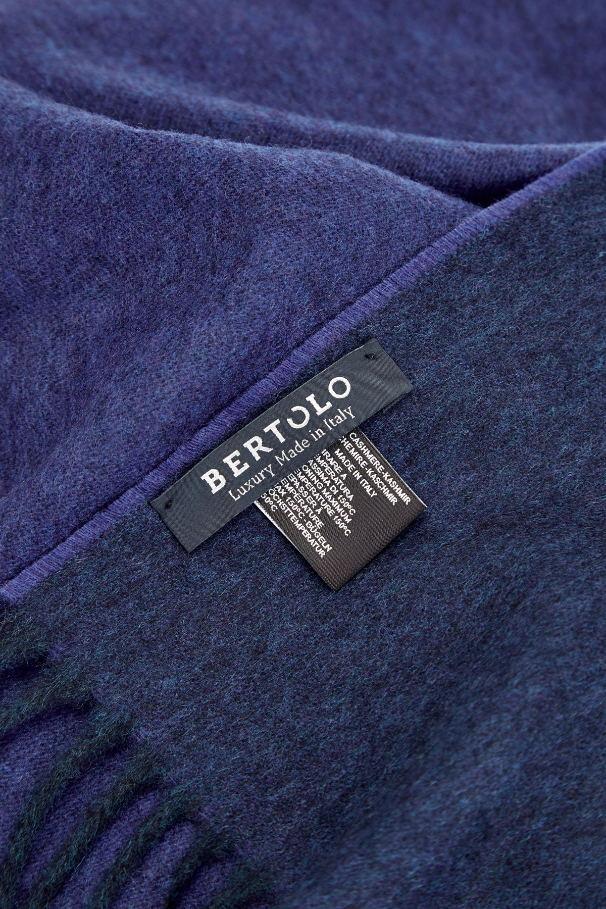 Шарф из кашемировой пряжи двух оттенков BERTOLO CASHMERE, цвет синий, размер 5.5;6;6.5;7;7.5;8.5;9;10;8 - фото 4