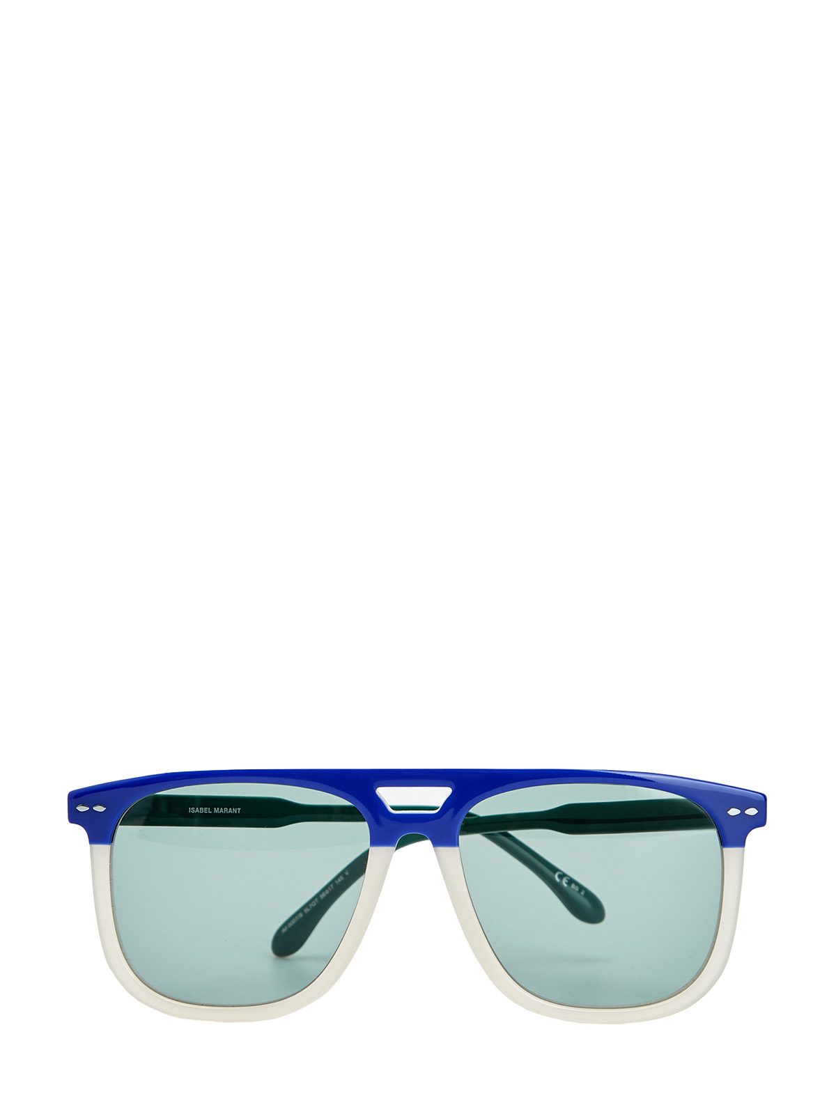 Очки в стиле colorblock из ацетата с литым логотипом Isabel Marant(sunglasses), цвет голубой - фото 1