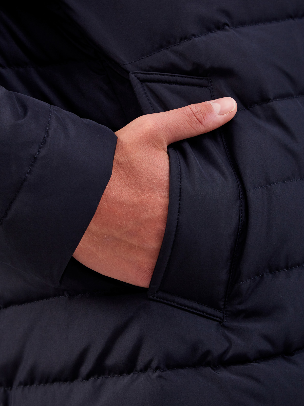 Утепленная куртка из водонепроницаемой ткани Rain Protection CANALI, цвет синий, размер 50;52;54;56;58 - фото 5