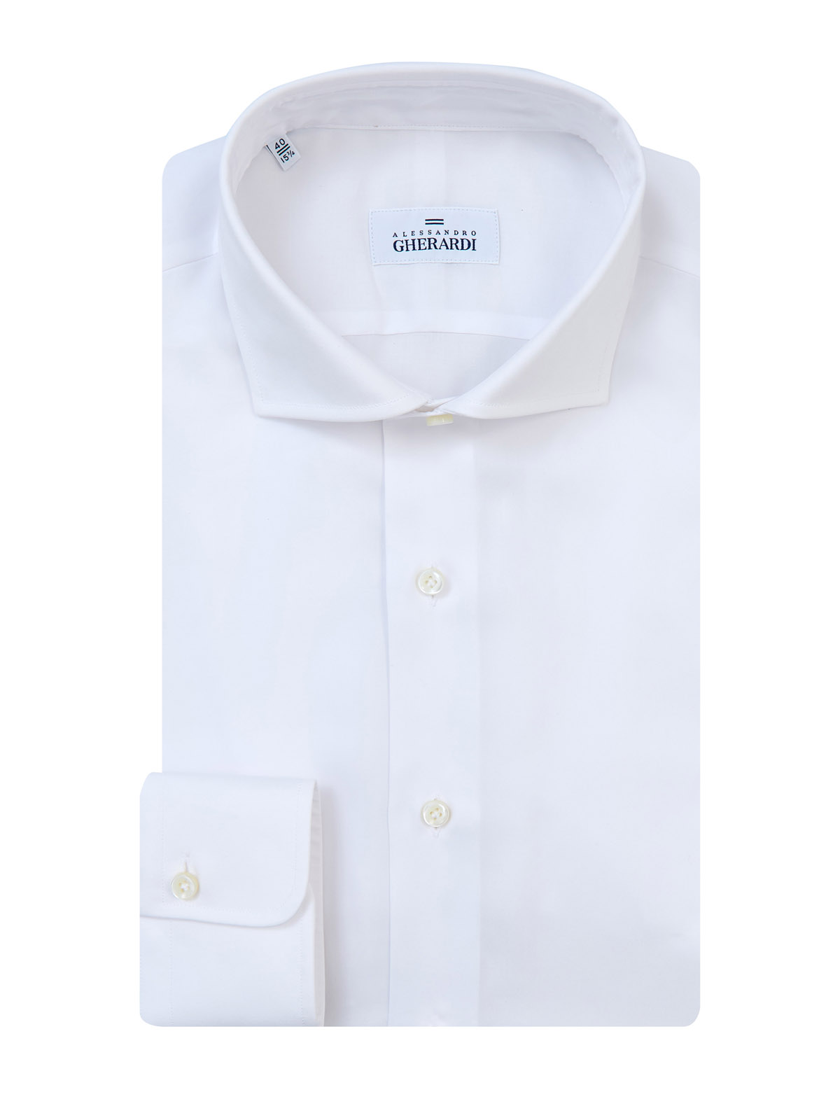 

Однотонная рубашка из гладкого хлопкового твила, Белый, Однотонная рубашка из гладкого хлопкового твила