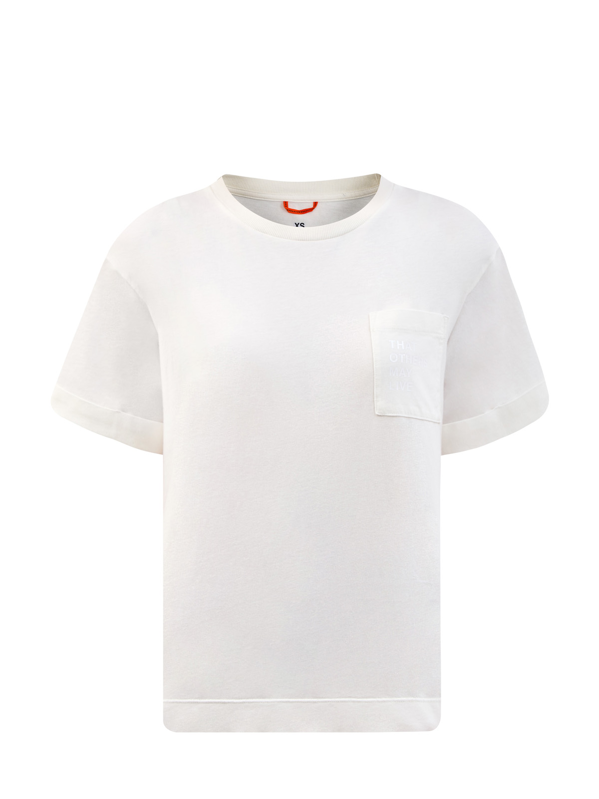 Хлопковая футболка Marilene Tee с принтом в тон на кармане PARAJUMPERS, цвет белый, размер XS;S;M;L