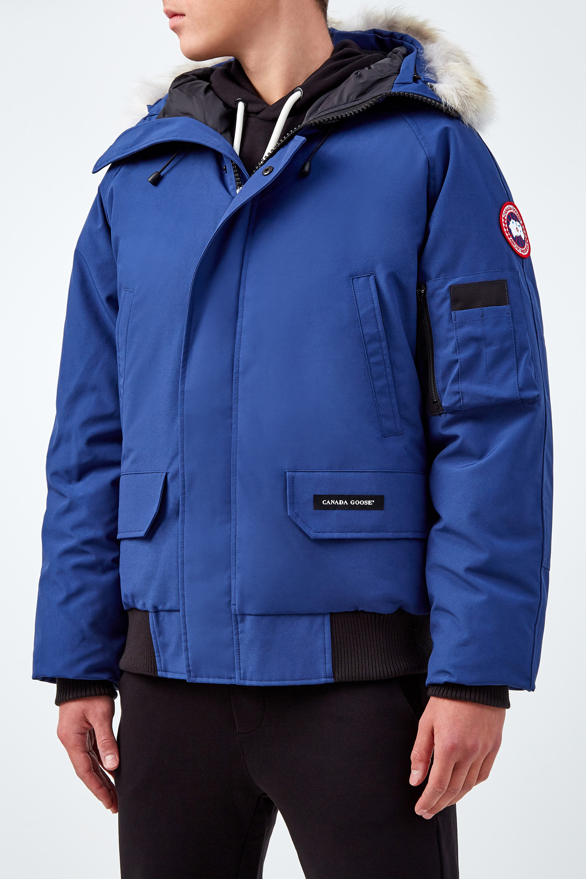 Бомбер Chilliwack из ткани Arctic-Tech с мехом койота CANADA GOOSE, цвет синий, размер XL - фото 3
