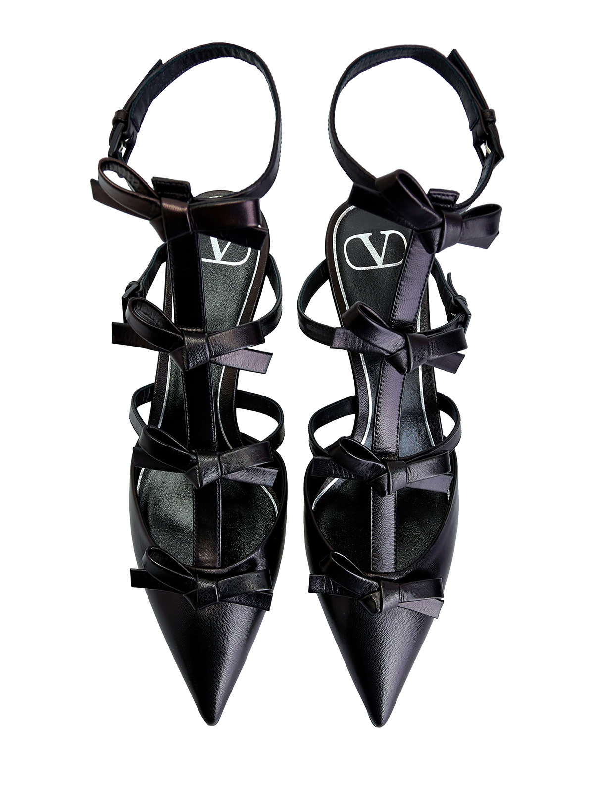 Кожаные туфли French Bows на каблуке kitten heel VALENTINO GARAVANI, цвет черный, размер 36;36.5;37;37.5;38;38.5;39;40;41;39.5 - фото 5