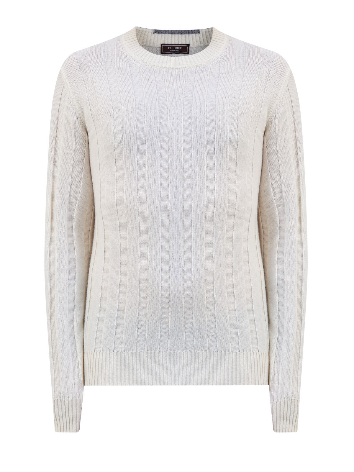 

Джемпер из шерсти и кашемира в рельефную полоску, Белый, Джемпер из шерсти и кашемира в рельефную полоску