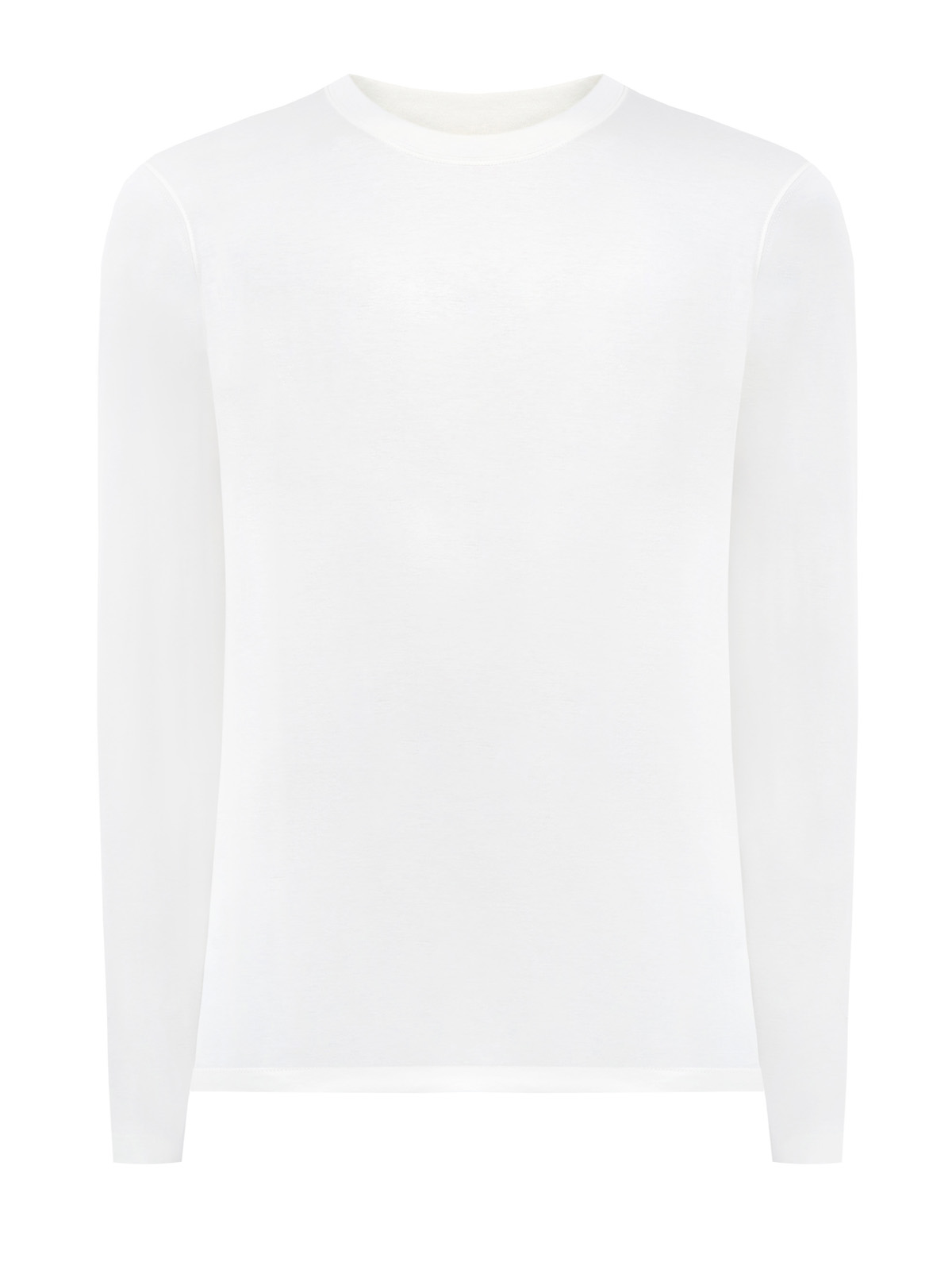 Белый лонгслив в стиле минимализм из хлопка BRUNELLO CUCINELLI, размер 50;52;48 - фото 1