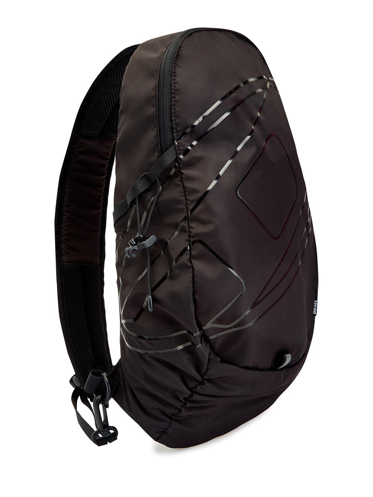 Рюкзак Drape Sling Bag из нейлона с глянцевым логотипом Oval D DIESEL, цвет черный, размер M;L;XL - фото 2