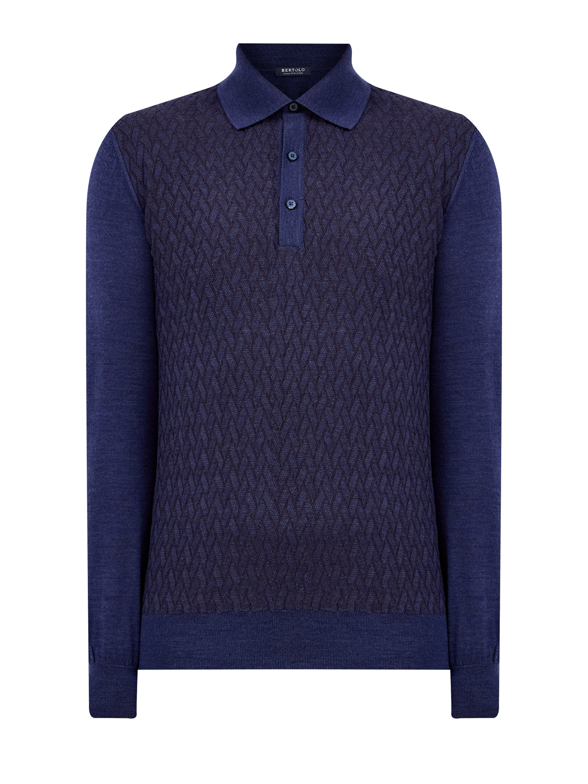 Джемпер-поло из шерсти и шелка с фактурным узором 99900₽