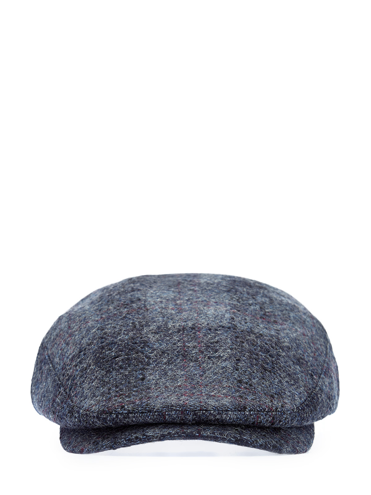 

Клетчатая кепка-коппола из шерсти и акрила, Голубой, Клетчатая кепка-коппола из шерсти и акрила